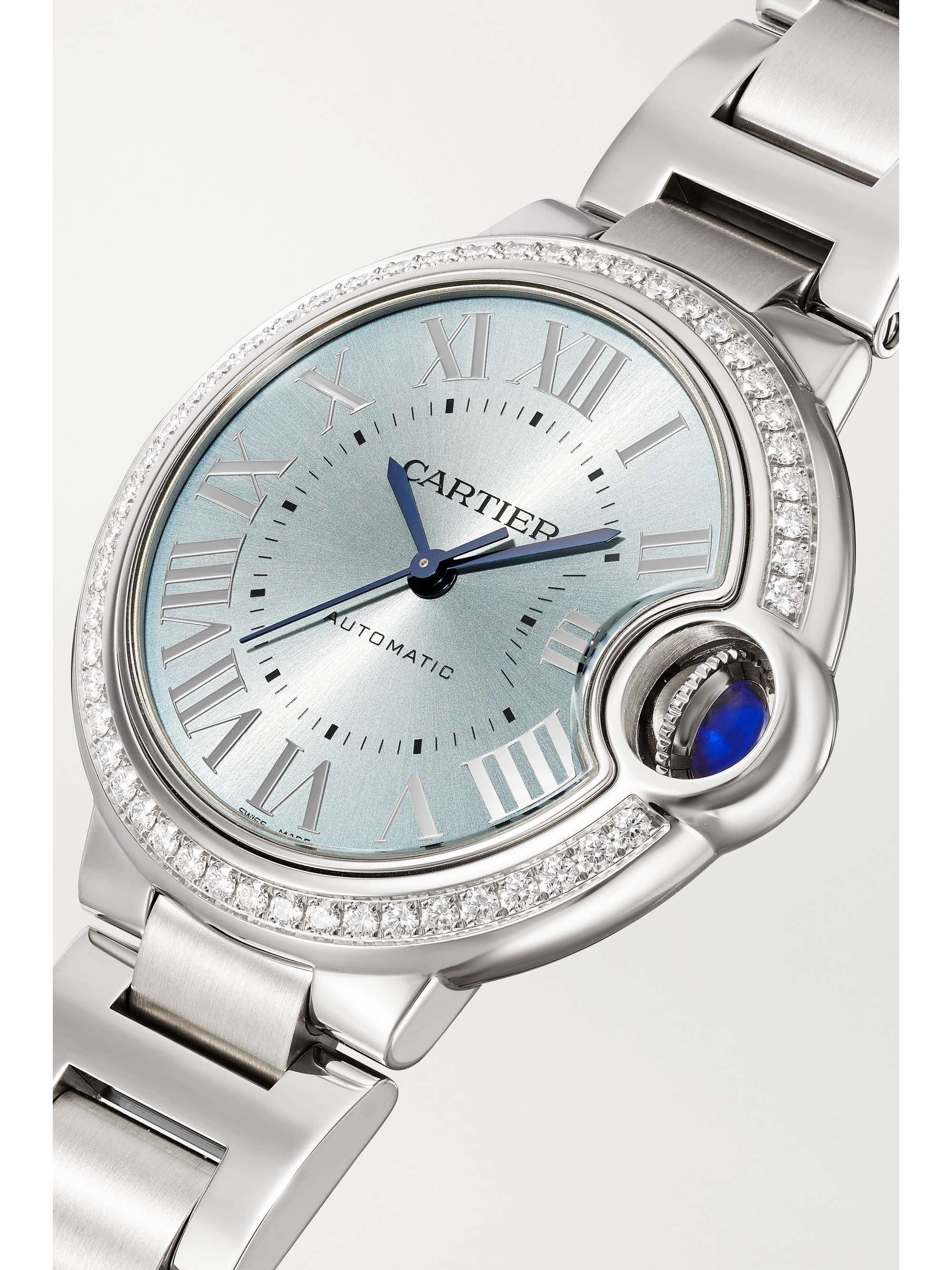 CARTIER Ballon Bleu de Cartier Automatic 33mm stainless steel and diamond watch