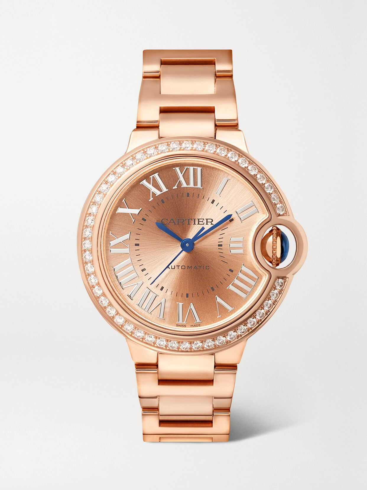Cartier Ballon Bleu De Automatic 33mm 18-karat Rose Gold And Diamond Watch