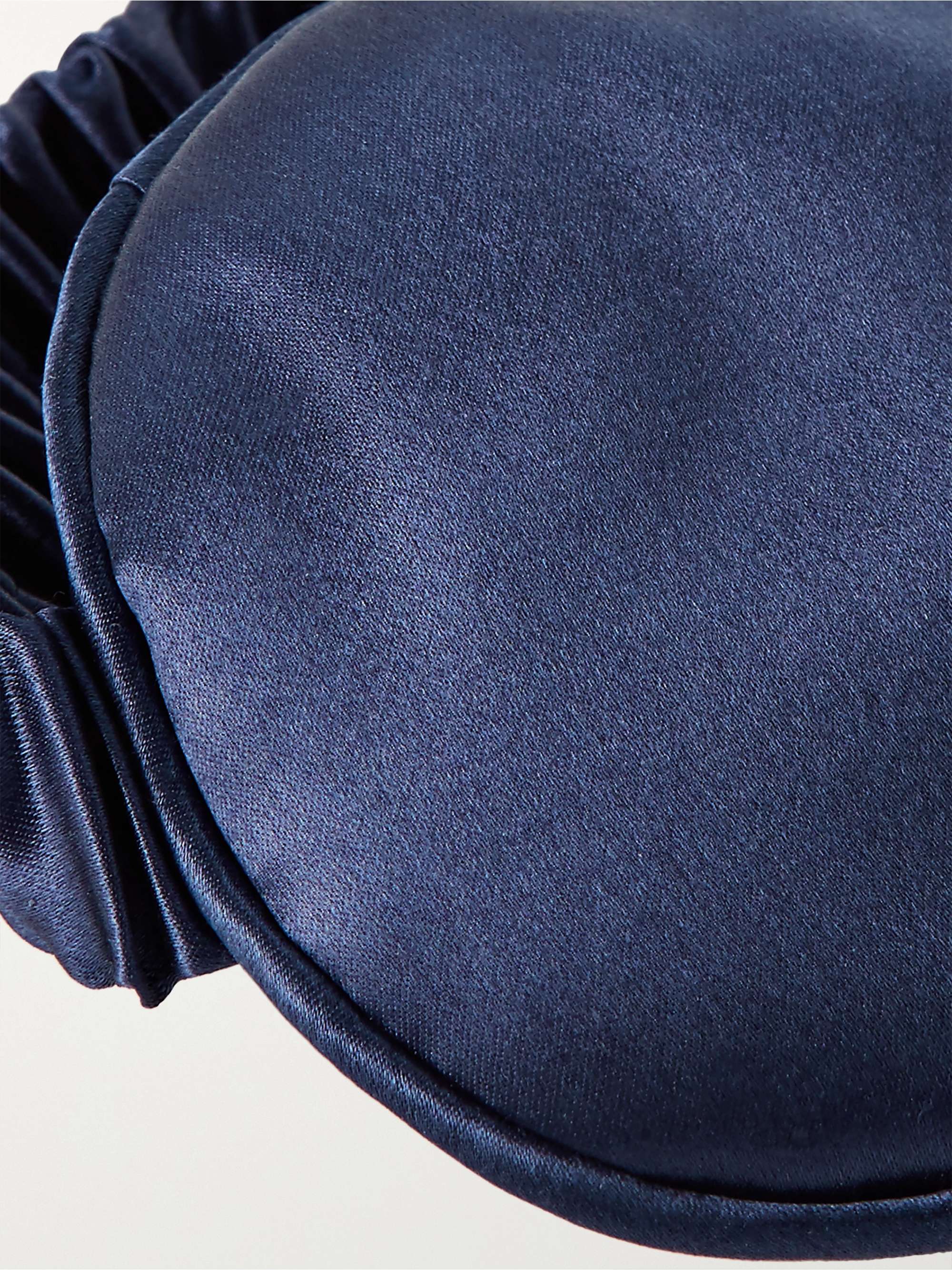 SLIP Embroidered silk eye mask NETAPORTER