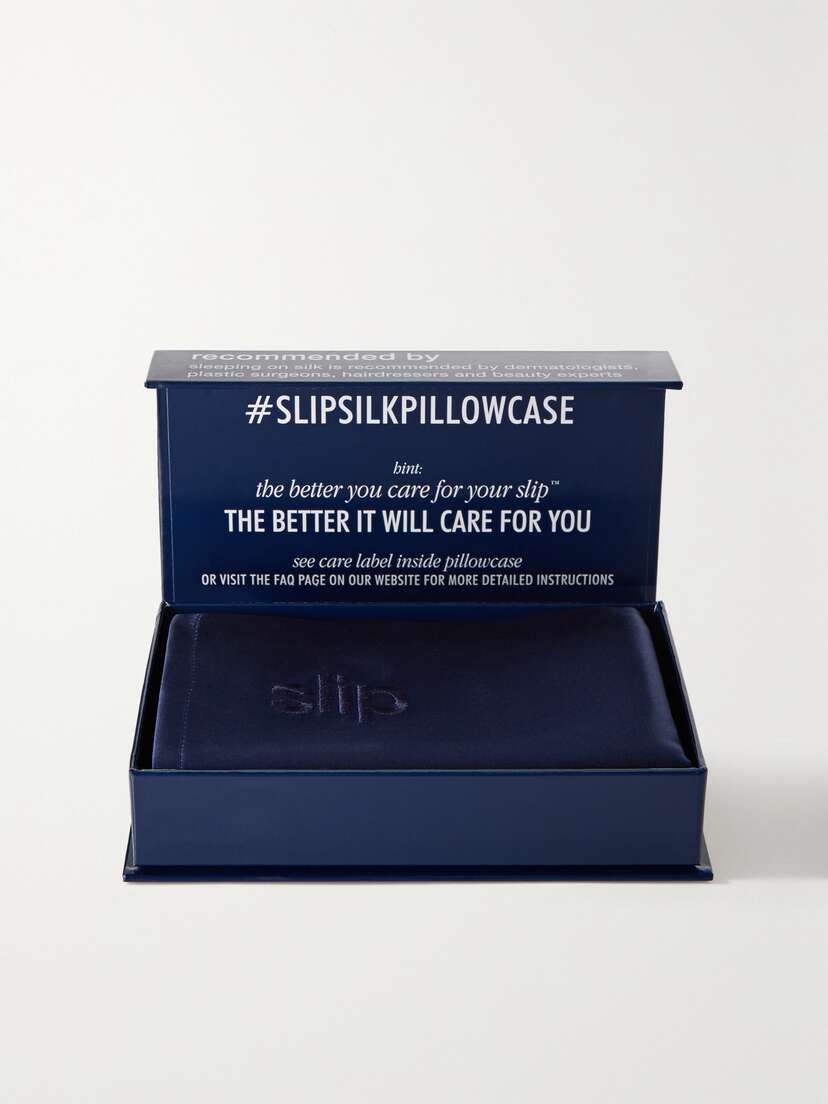 Slip Embroidered Silk Queen Pillowcase