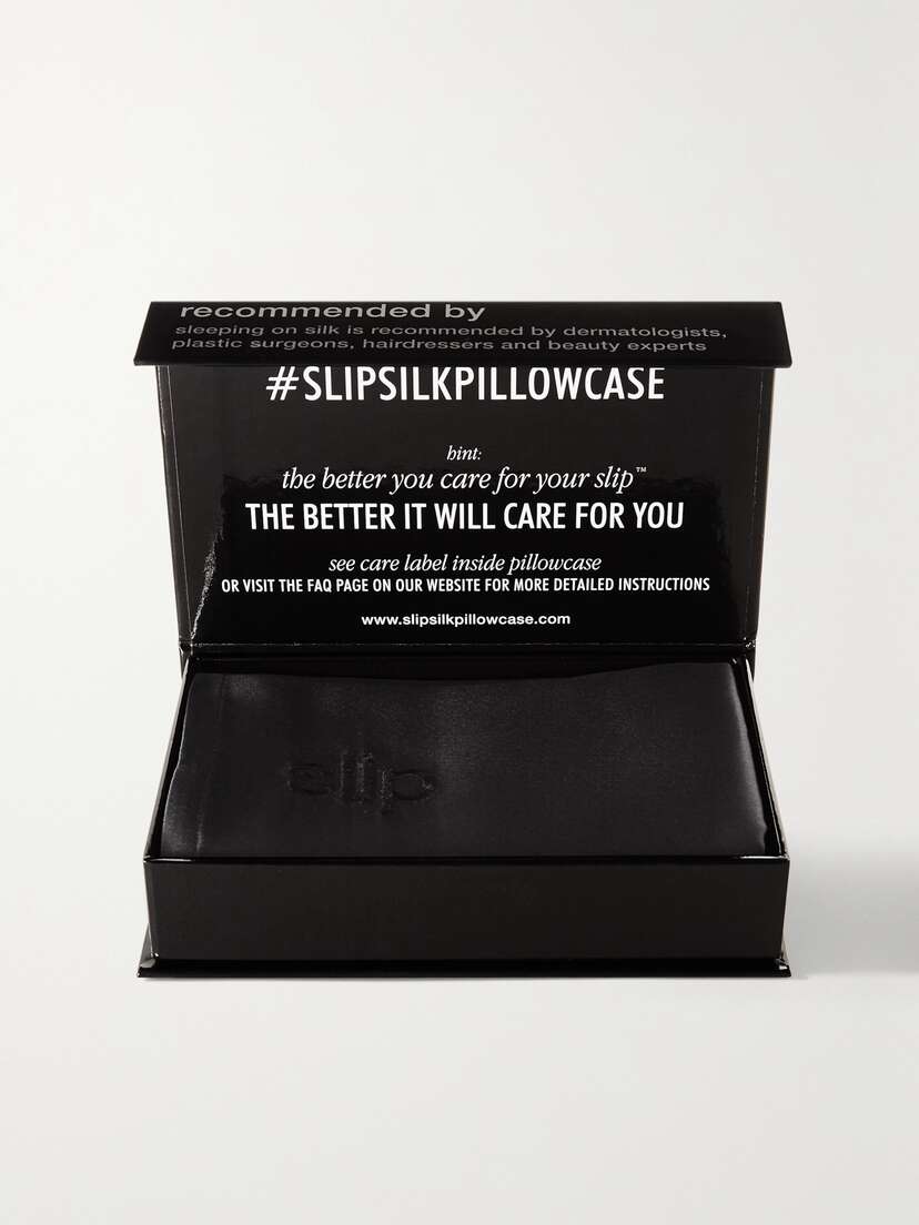 Slip Embroidered Silk Queen Pillowcase