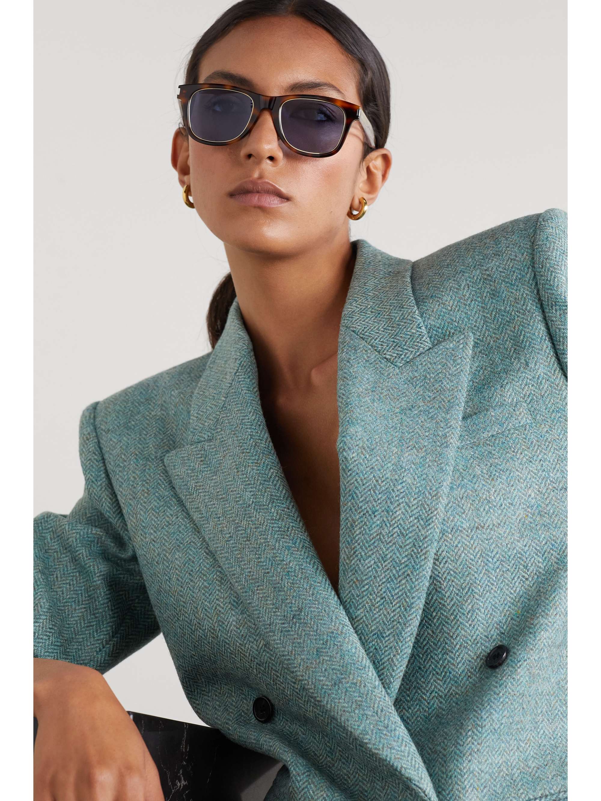 SAINT LAURENT EYEWEAR D-frame tortoiseshell acetate sunglasses