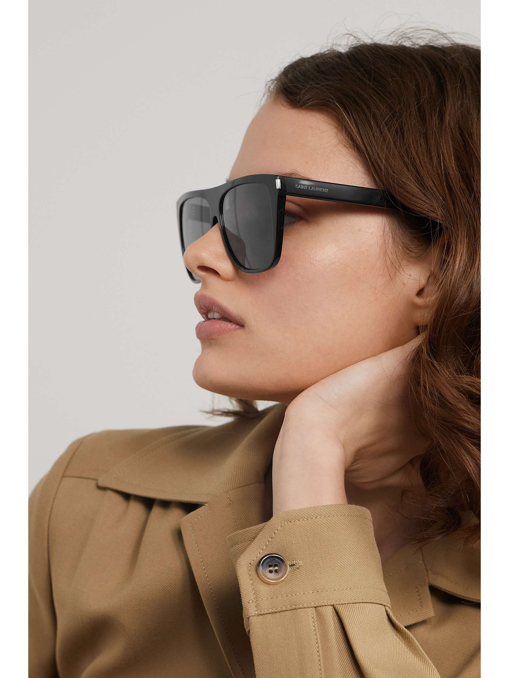 SAINT LAURENT EYEWEAR Dframe acetate sunglasses NETAPORTER