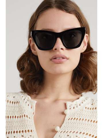 SAINT LAURENT EYEWEAR YSL oversized cat-eye acetate sunglasses