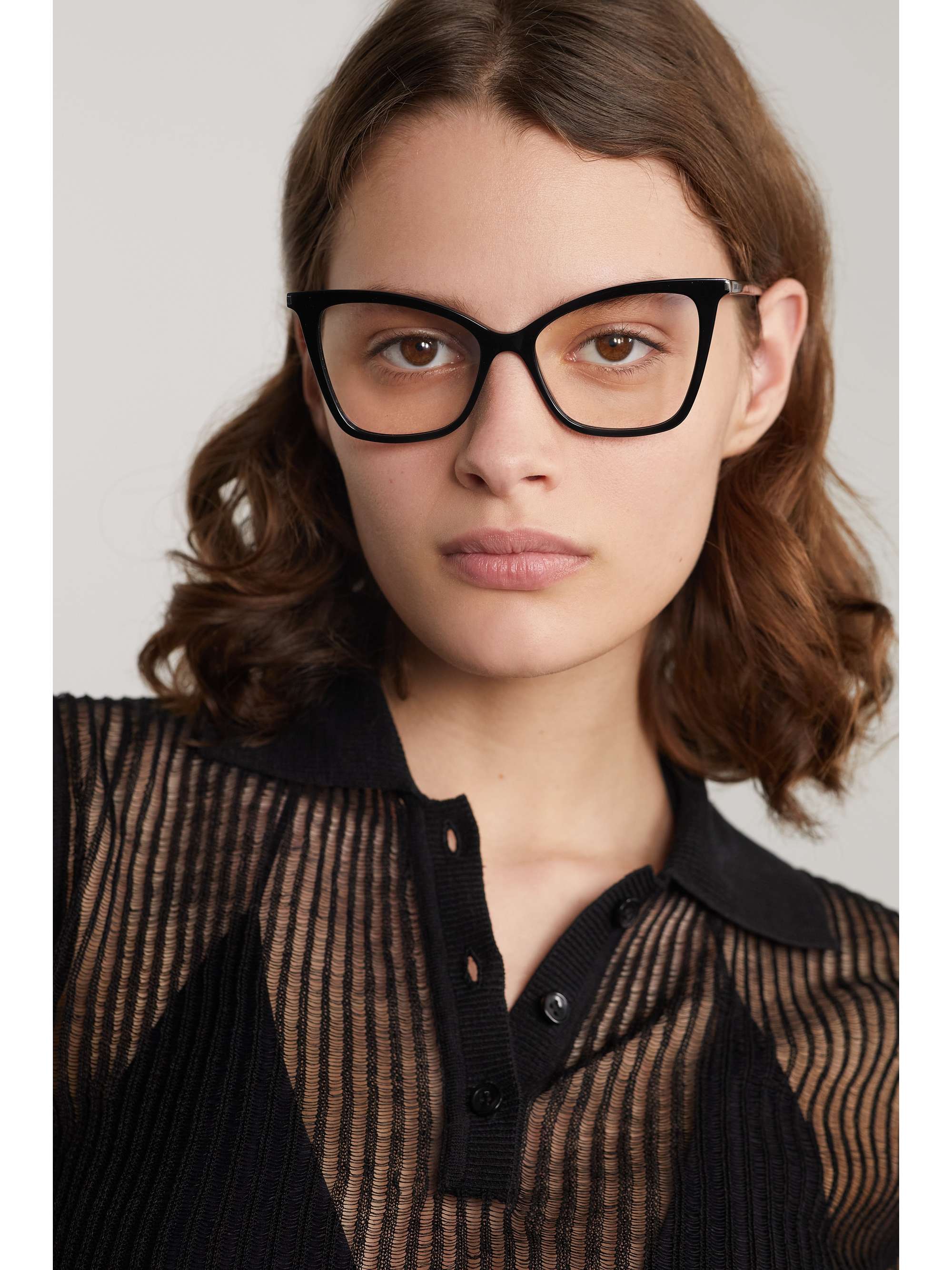 SAINT LAURENT EYEWEAR Cat-eye acetate optical glasses | NET-A-PORTER