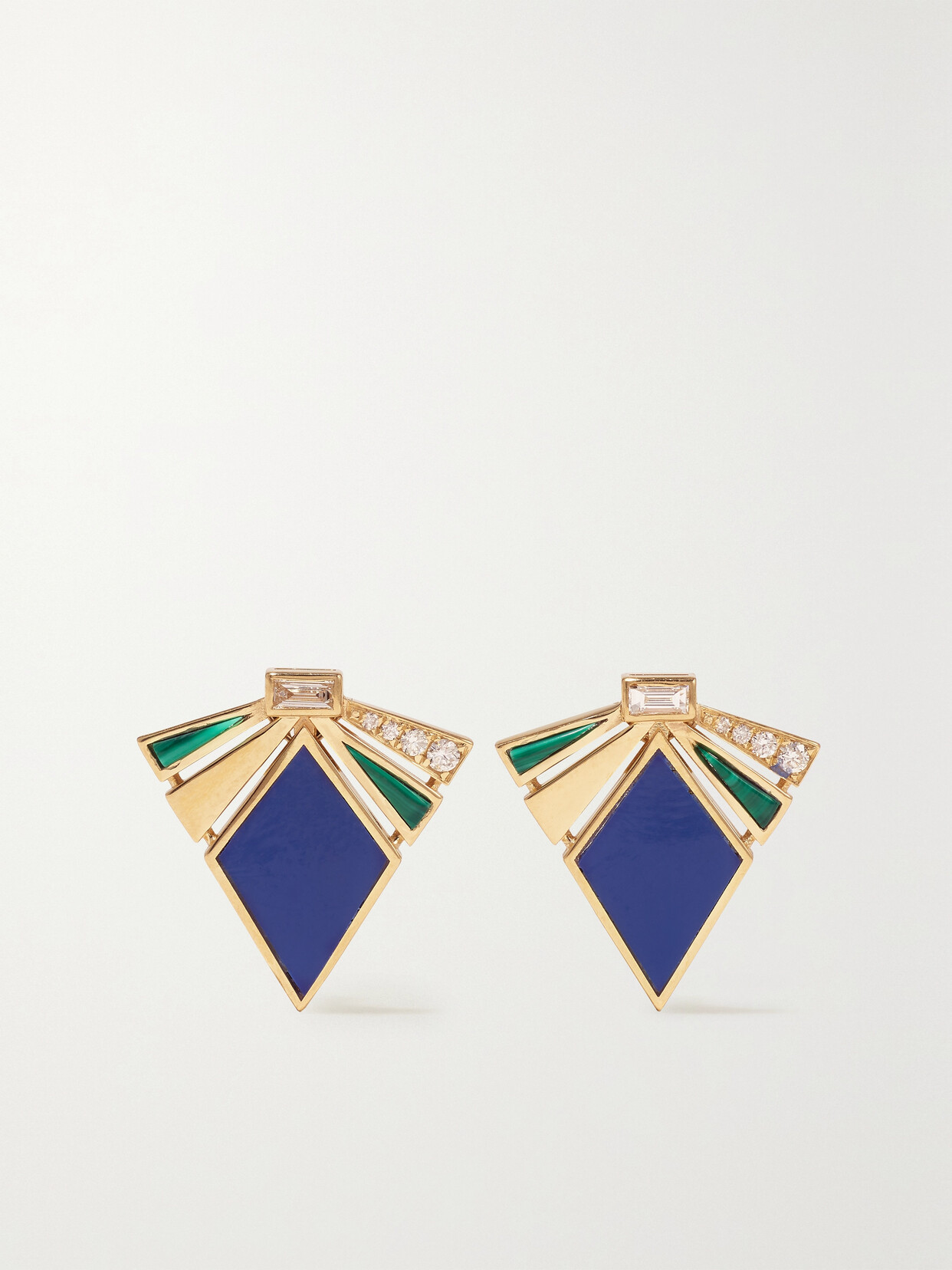 L'atelier Nawbar The Nathalie 18-karat Gold Multi-stone Earrings