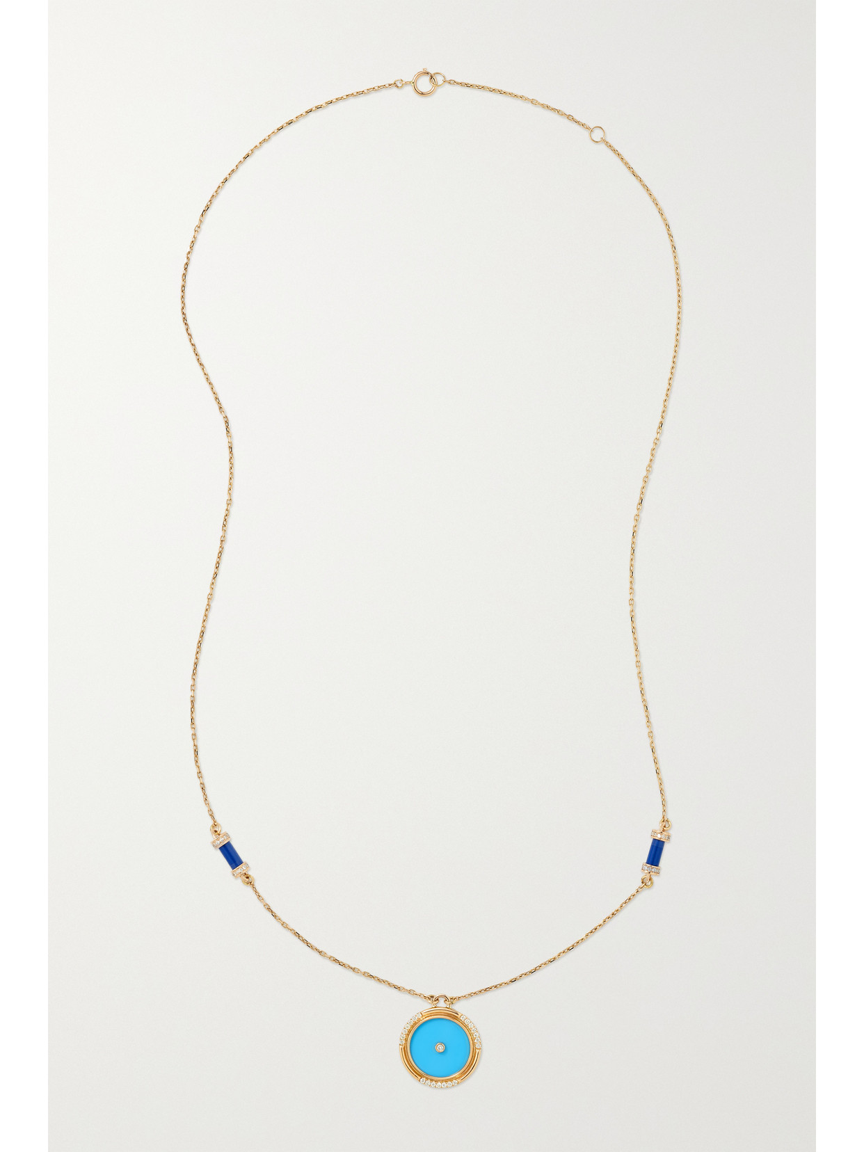 L'atelier Nawbar Amulets Of Light 18-karat Gold Multi-stone Necklace In Gold