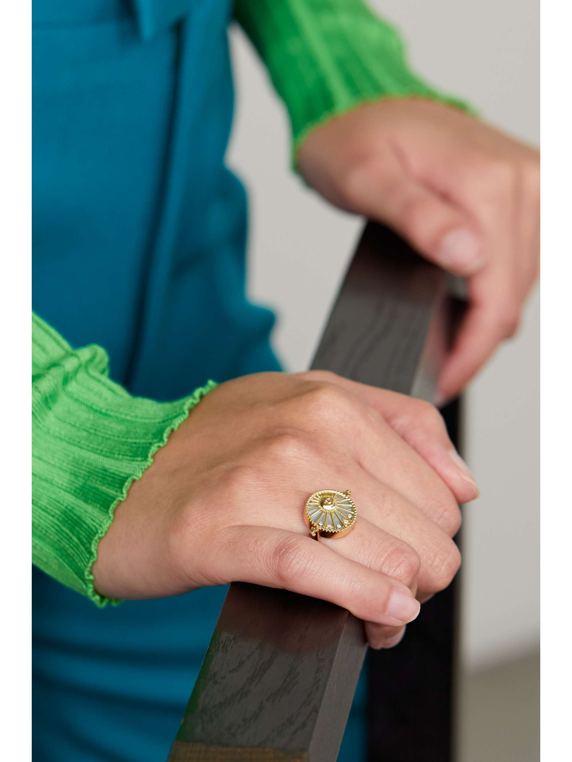 L'ATELIER NAWBAR Day and Night 18-karat gold multi-stone ring