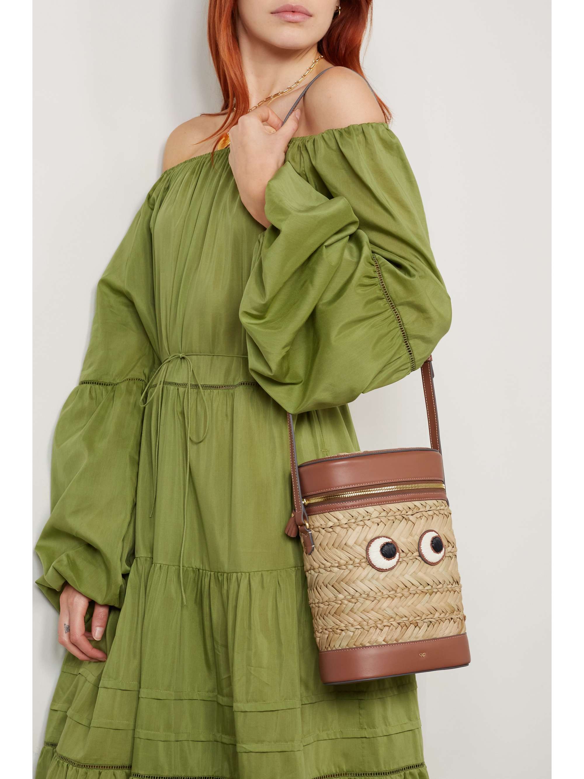 anya hindmarch straw clutch