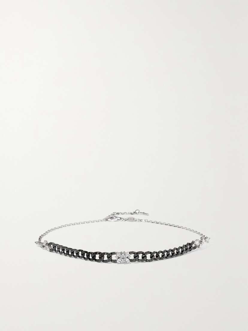 YEPREM 18-karat White Gold Diamond Necklace