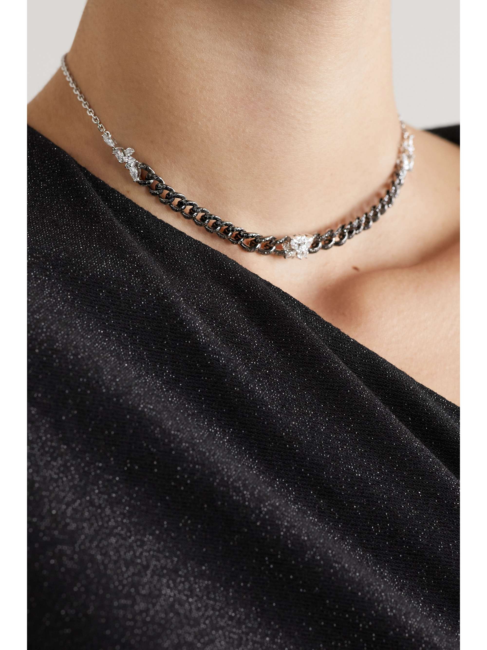 Gold 18-karat white gold diamond 