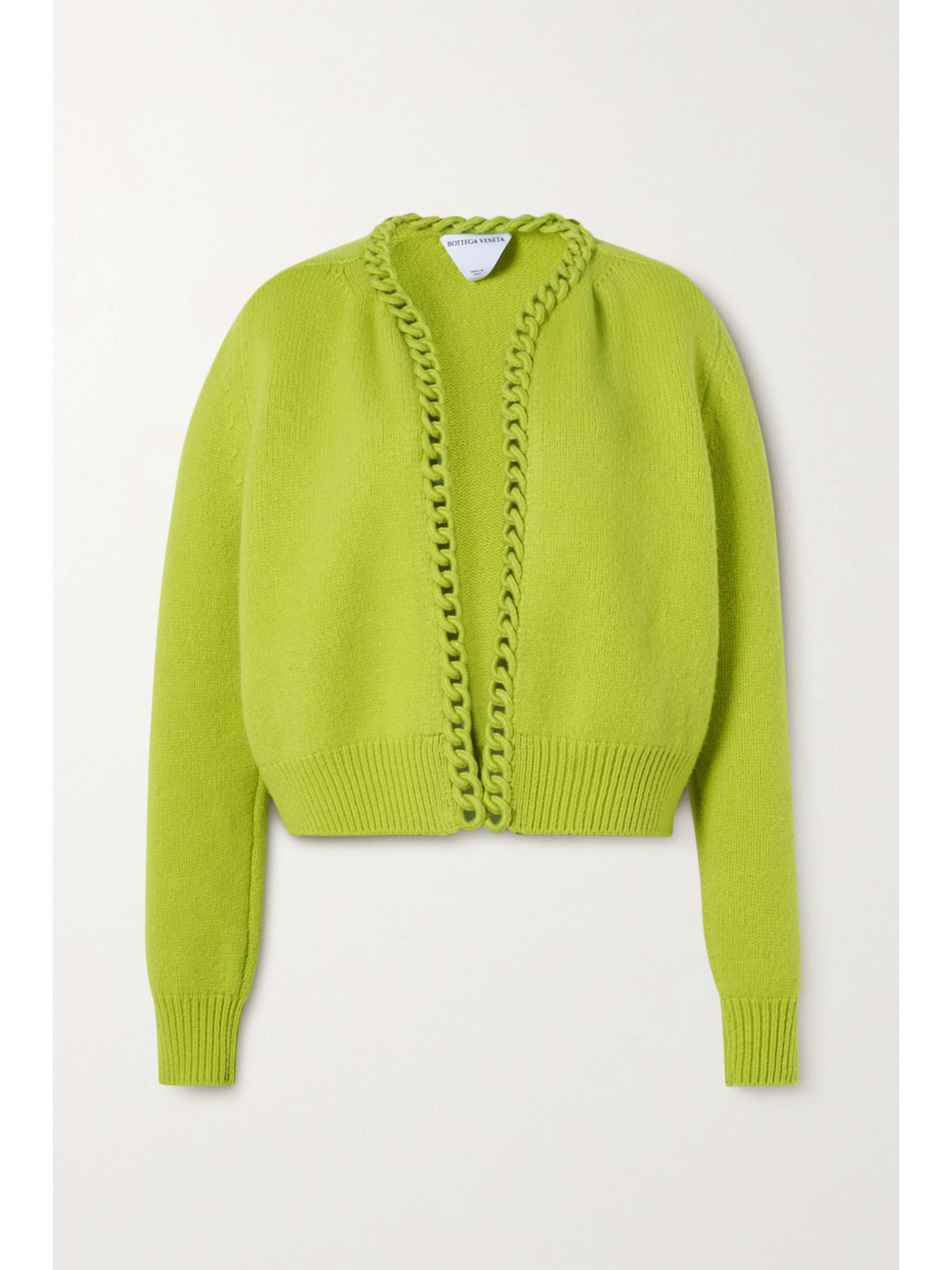 yellow wool cardigan