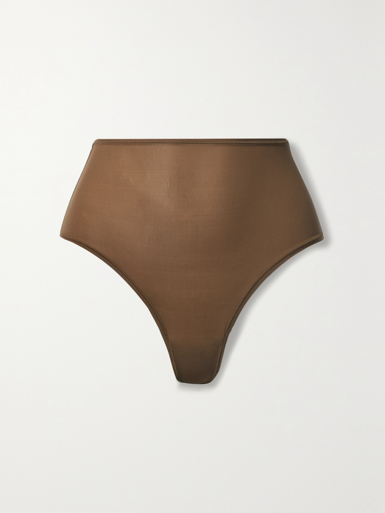 Skims Fits Everybody High Waisted Thong In Brown