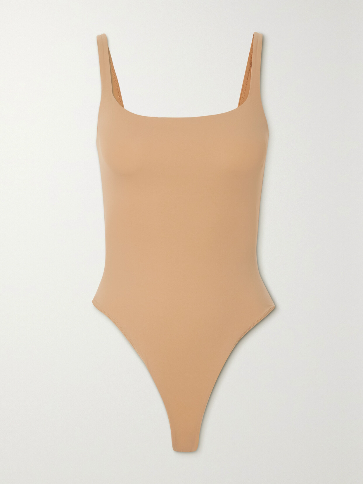 Shop Skims Fits Everybody Square Neck Bodysuit In Neutrals