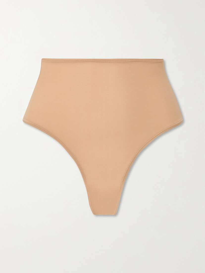 Skims Fits Everybody High Waisted Thong - Clay