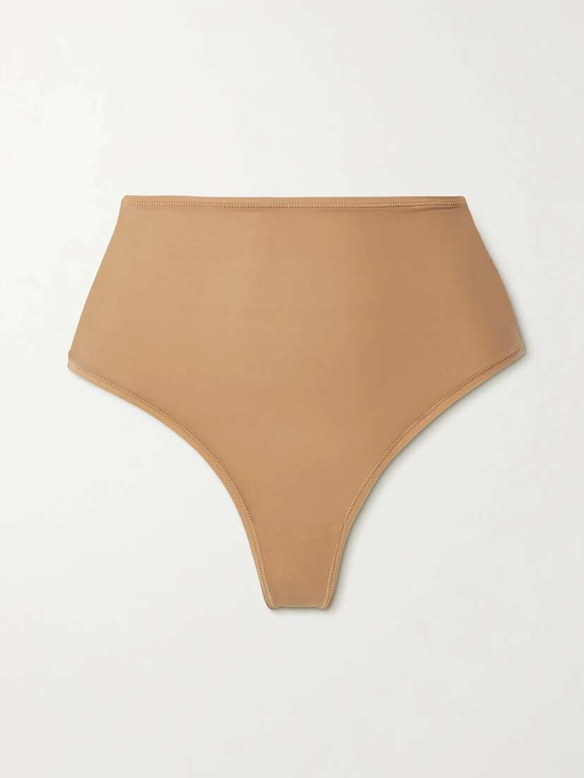 Skims Fits Everybody High Waisted Thong - Ochre