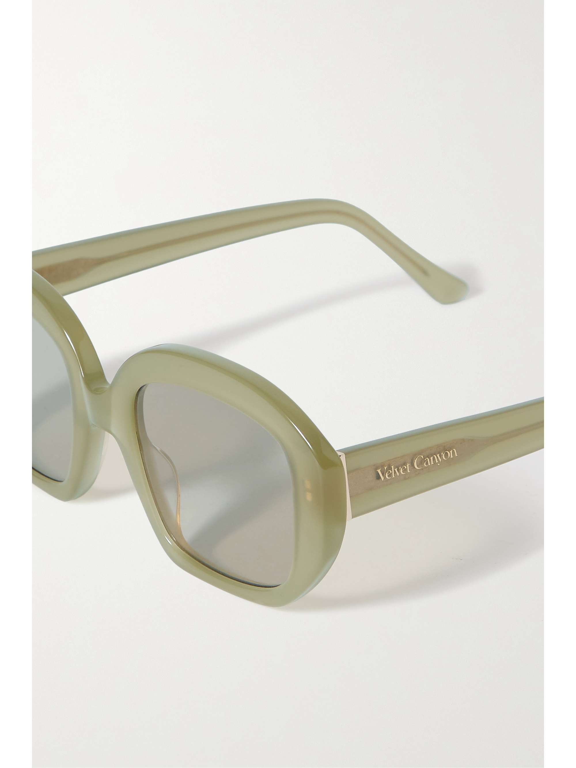 VELVET CANYON + NET SUSTAIN Motel Musa round-frame acetate sunglasses