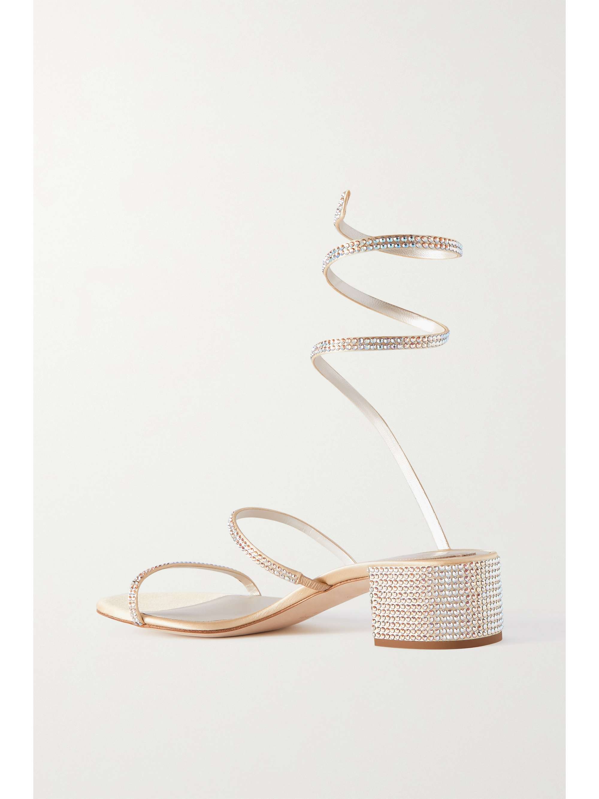RENÉ CAOVILLA Cleo crystal-embellished satin sandals