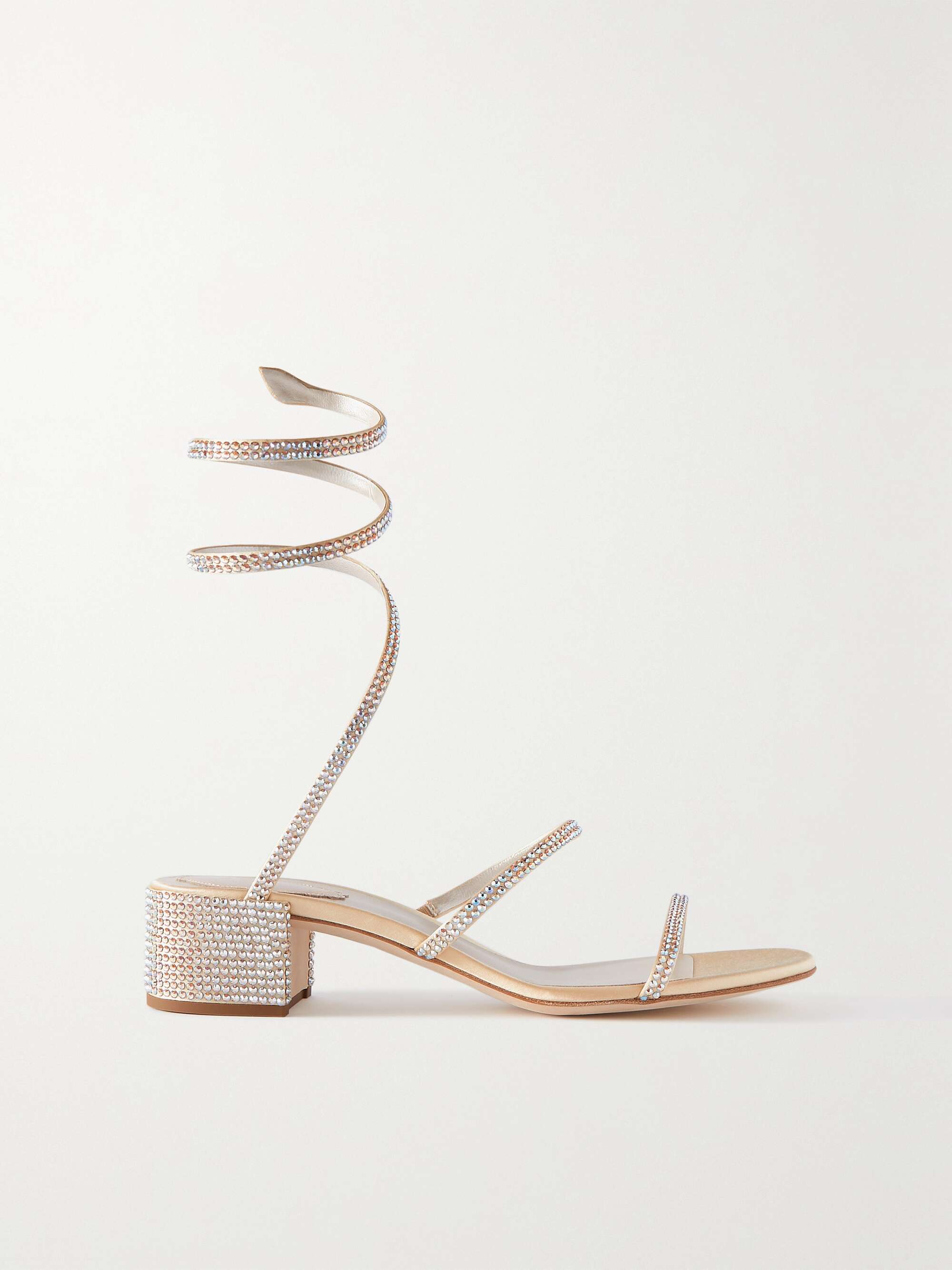 Cleo crystal embellished satin sandals