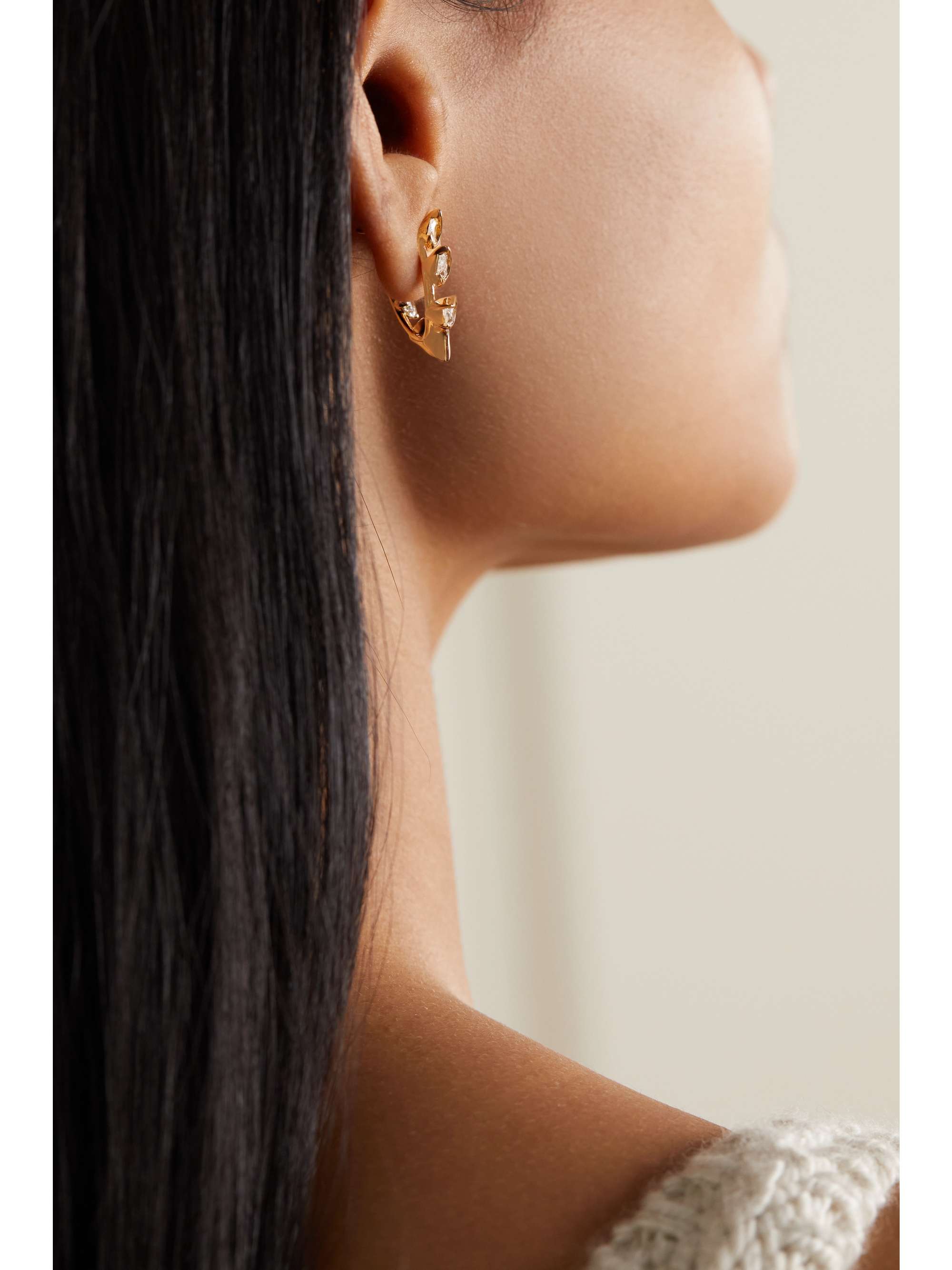 FERNANDO JORGE Flicker 18-karat gold diamond hoop earrings