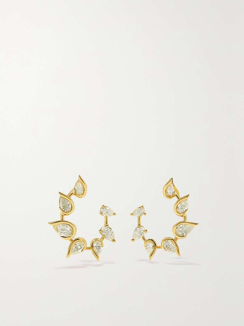 Fernando Jorge Flicker 18-karat Gold Diamond Hoop Earrings