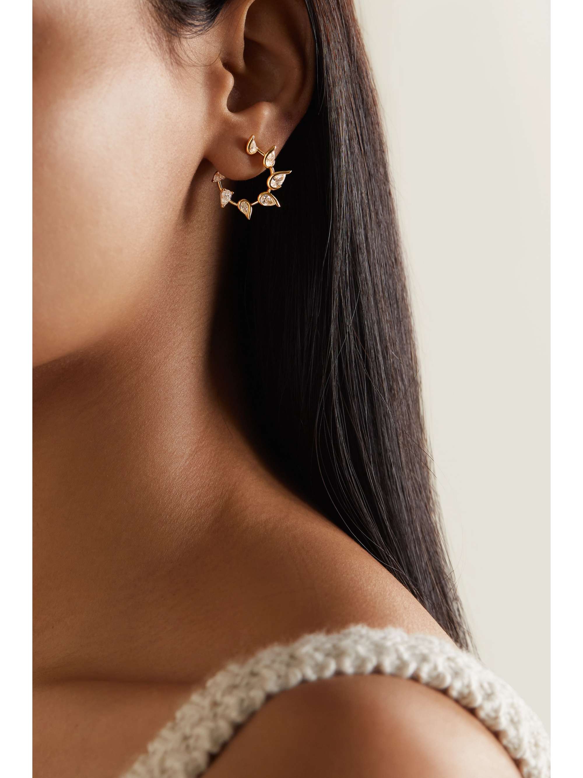 FERNANDO JORGE Flicker 18-karat gold diamond hoop earrings