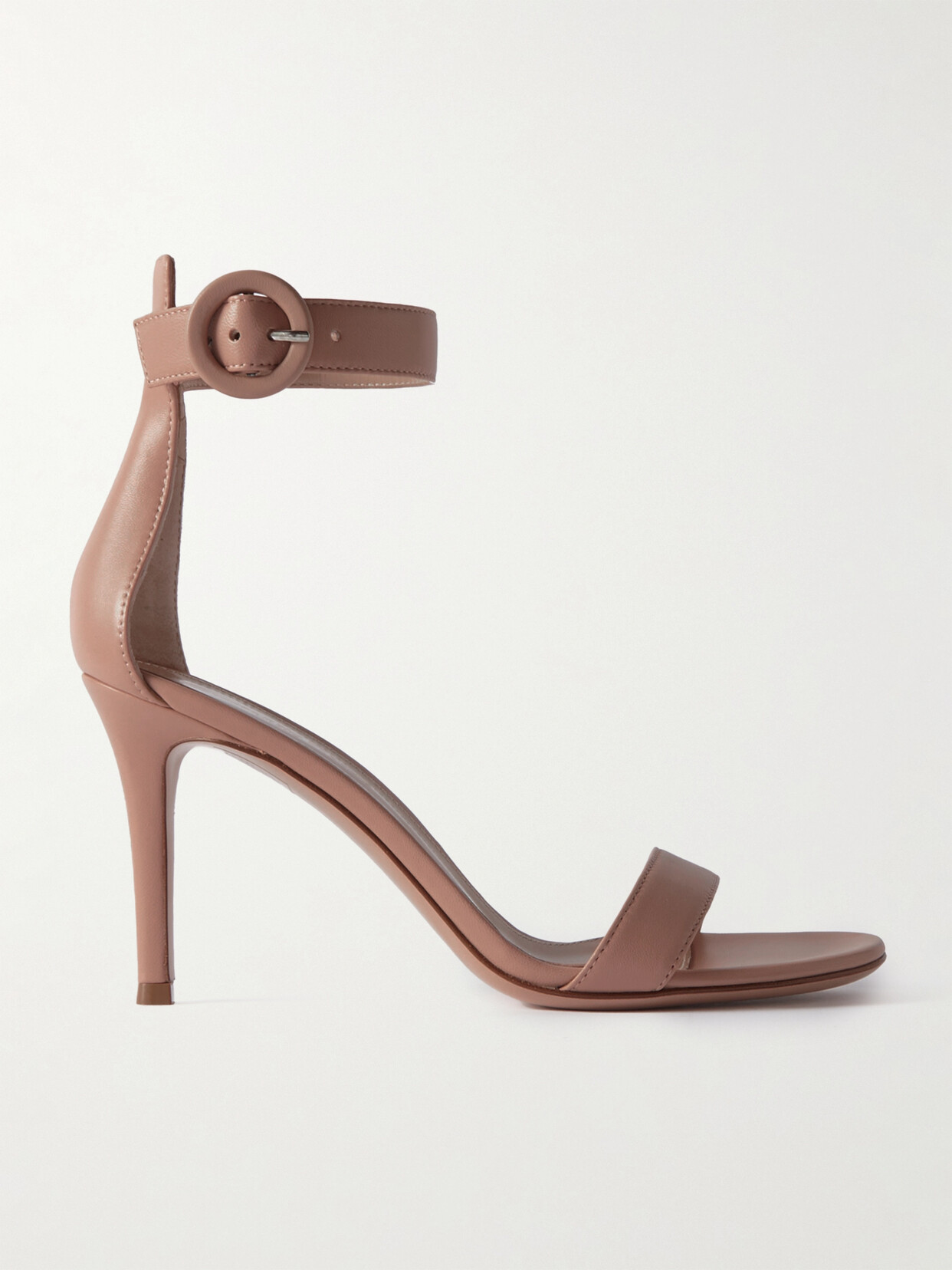 Shop Gianvito Rossi Portofino 85 Leather Sandals In Pink