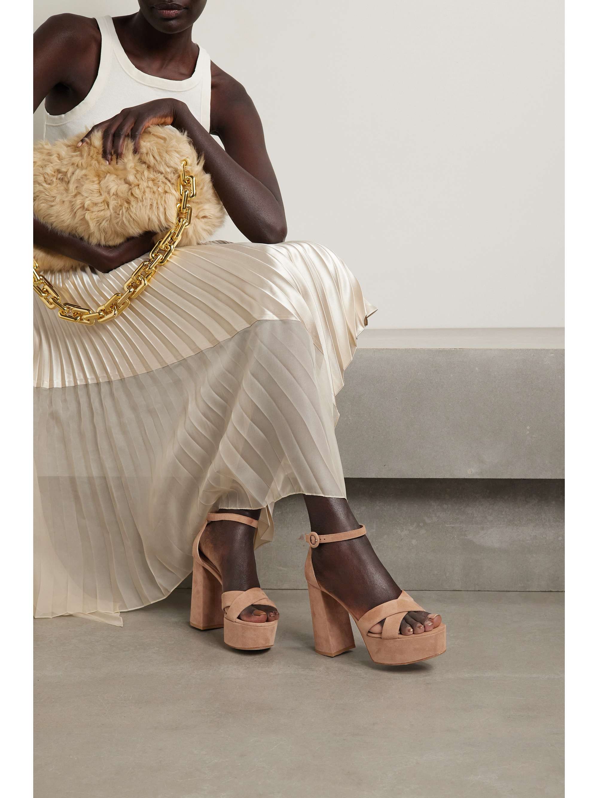 GIANVITO ROSSI Sheridan 110 suede platform sandals
