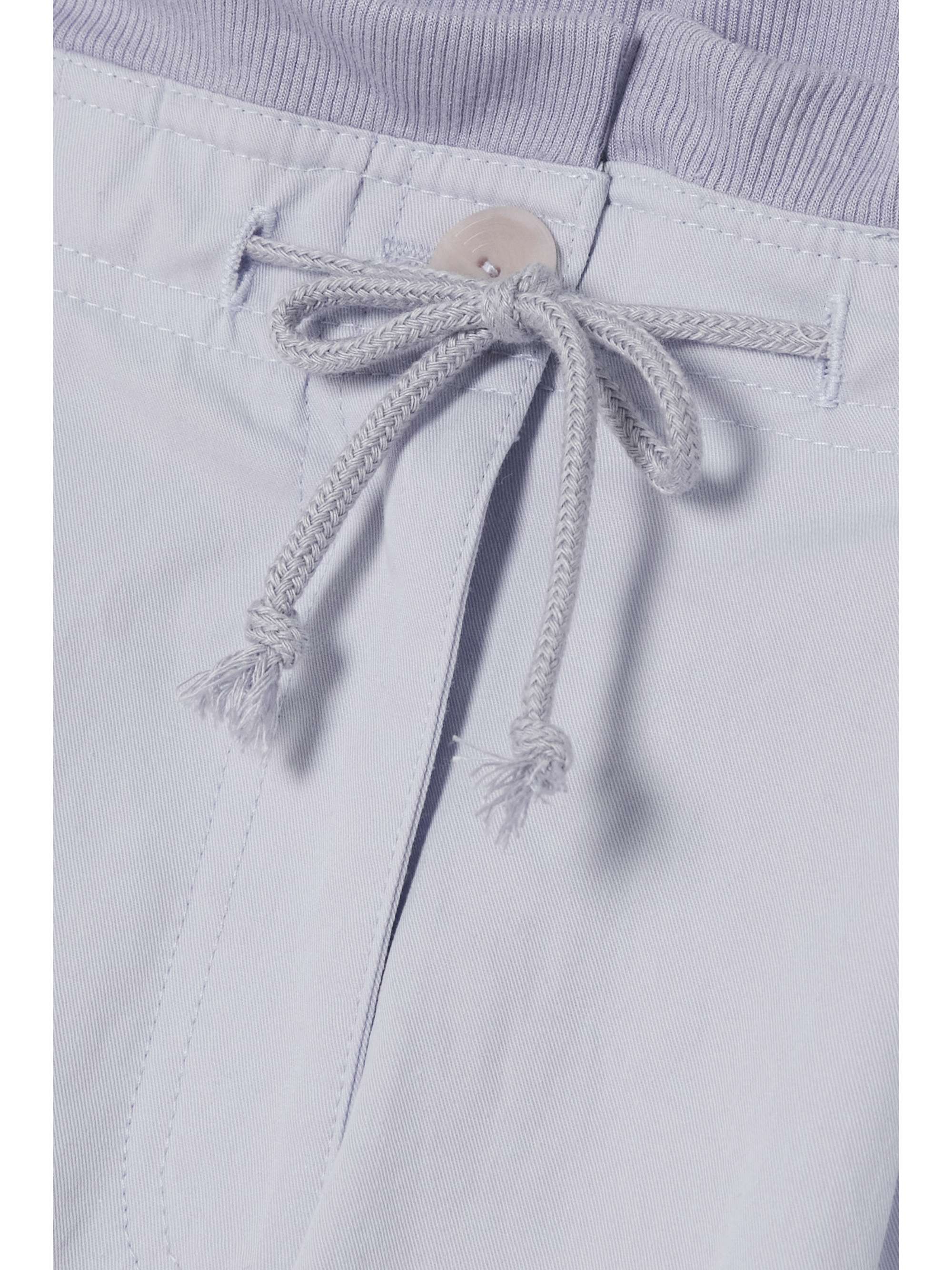 PARADISED Valley pleated cotton-twill and ribbed jersey shorts