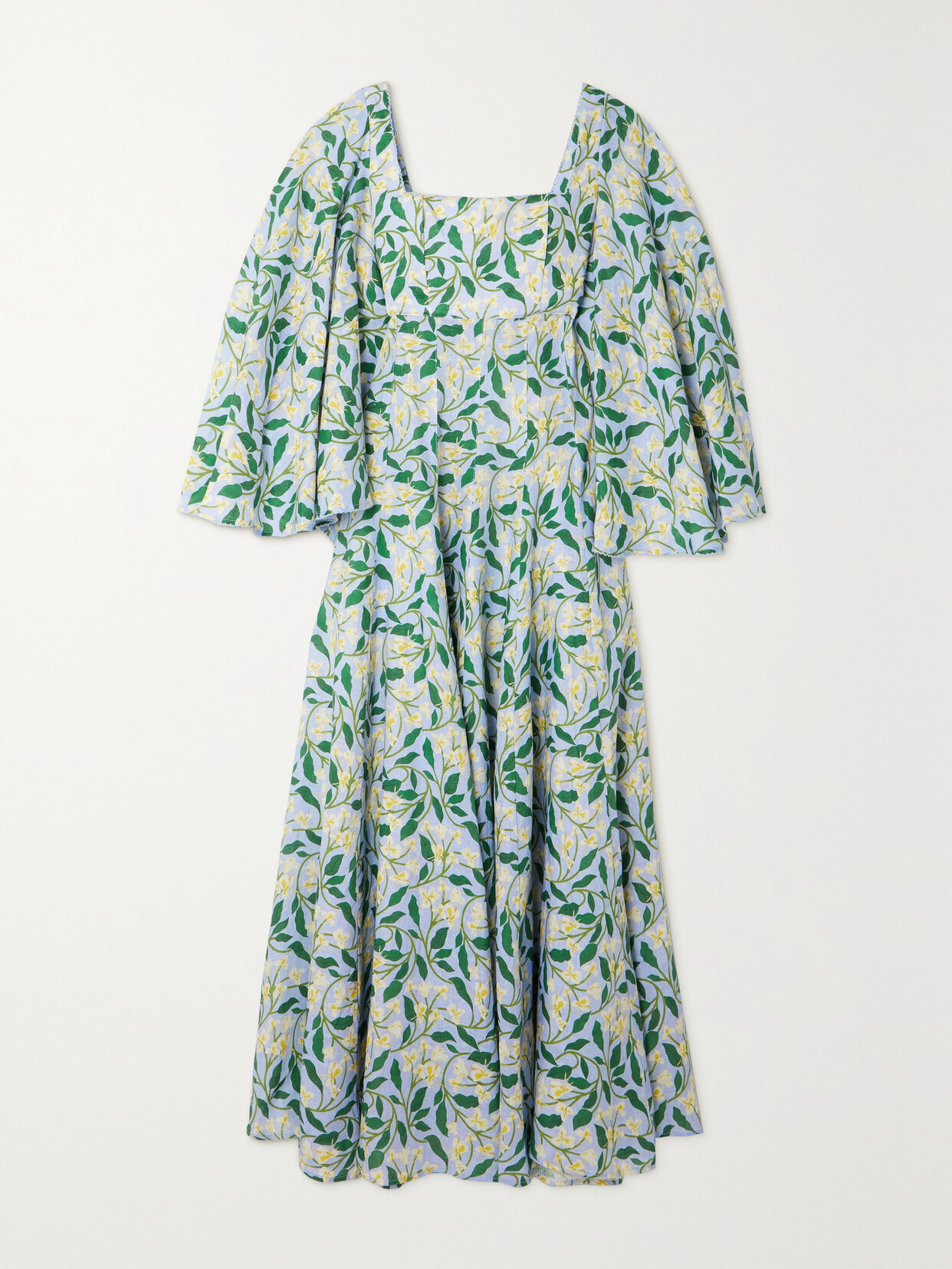 Agua by Agua Bendita Cumbia Floral-print Linen Maxi Dress