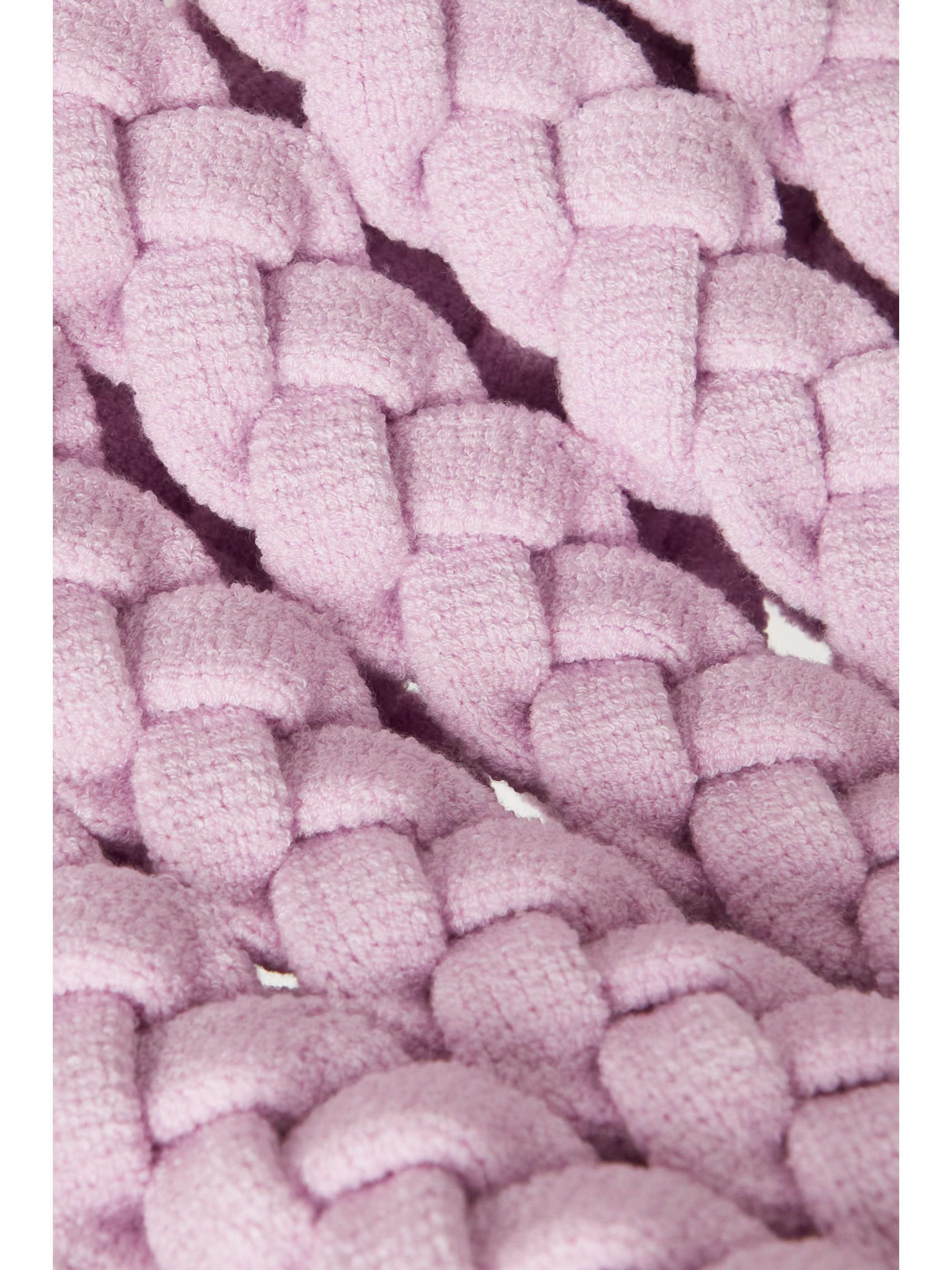ISA BOULDER Crochet-knit mini dress