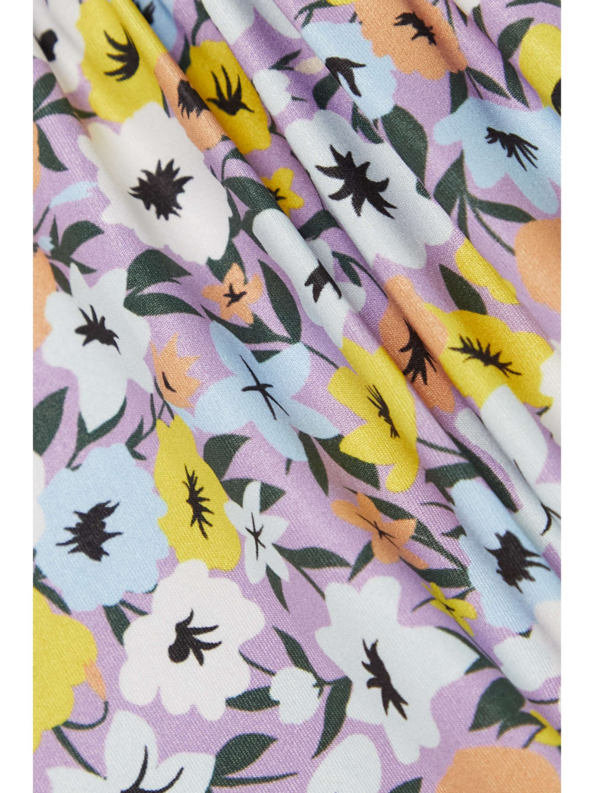AGUA BY AGUA BENDITA Vaiven ruched floral-print recycled bikini bottoms