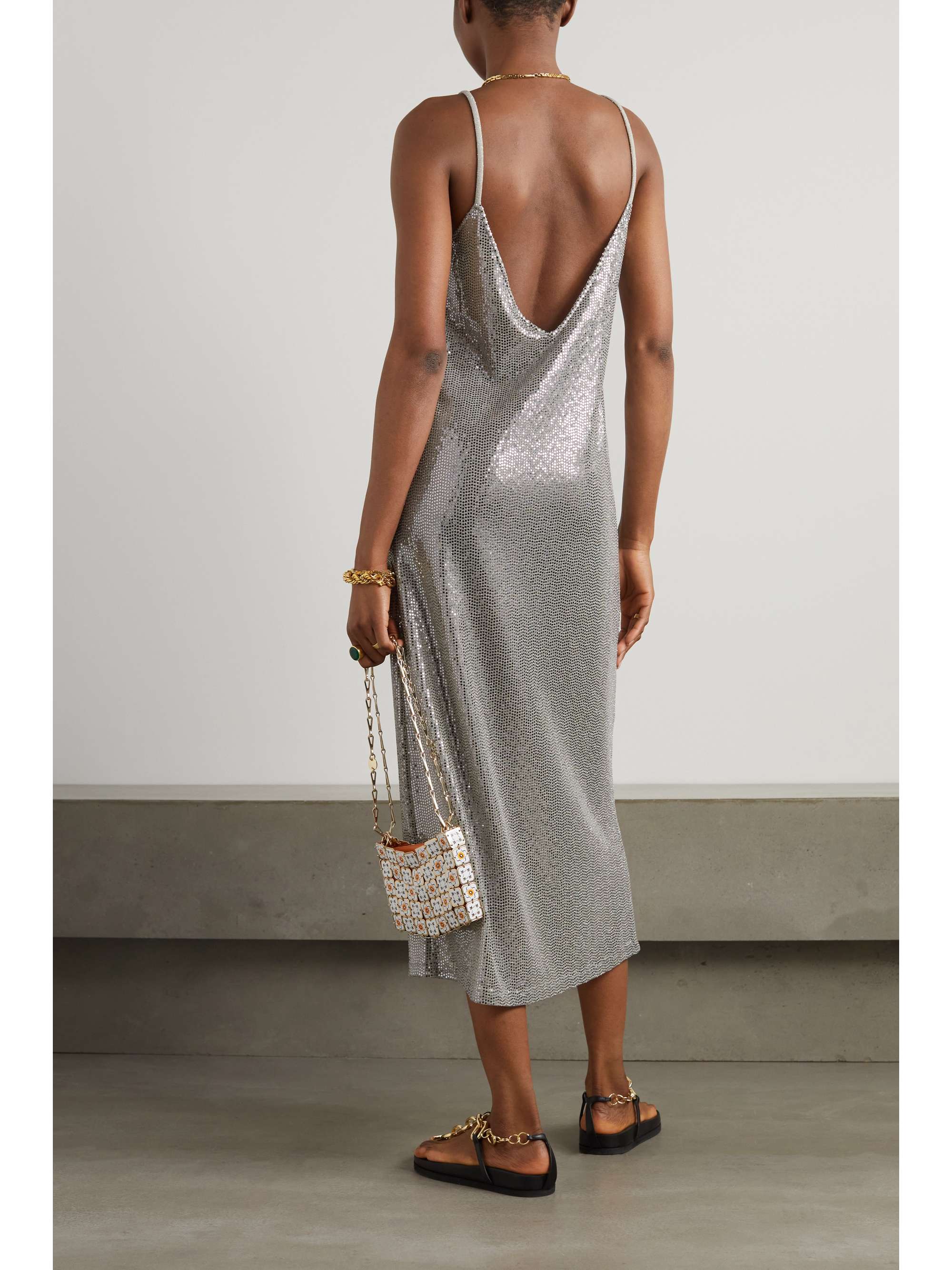 DODO BAR OR Lita sequined stretch-jersey maxi dress