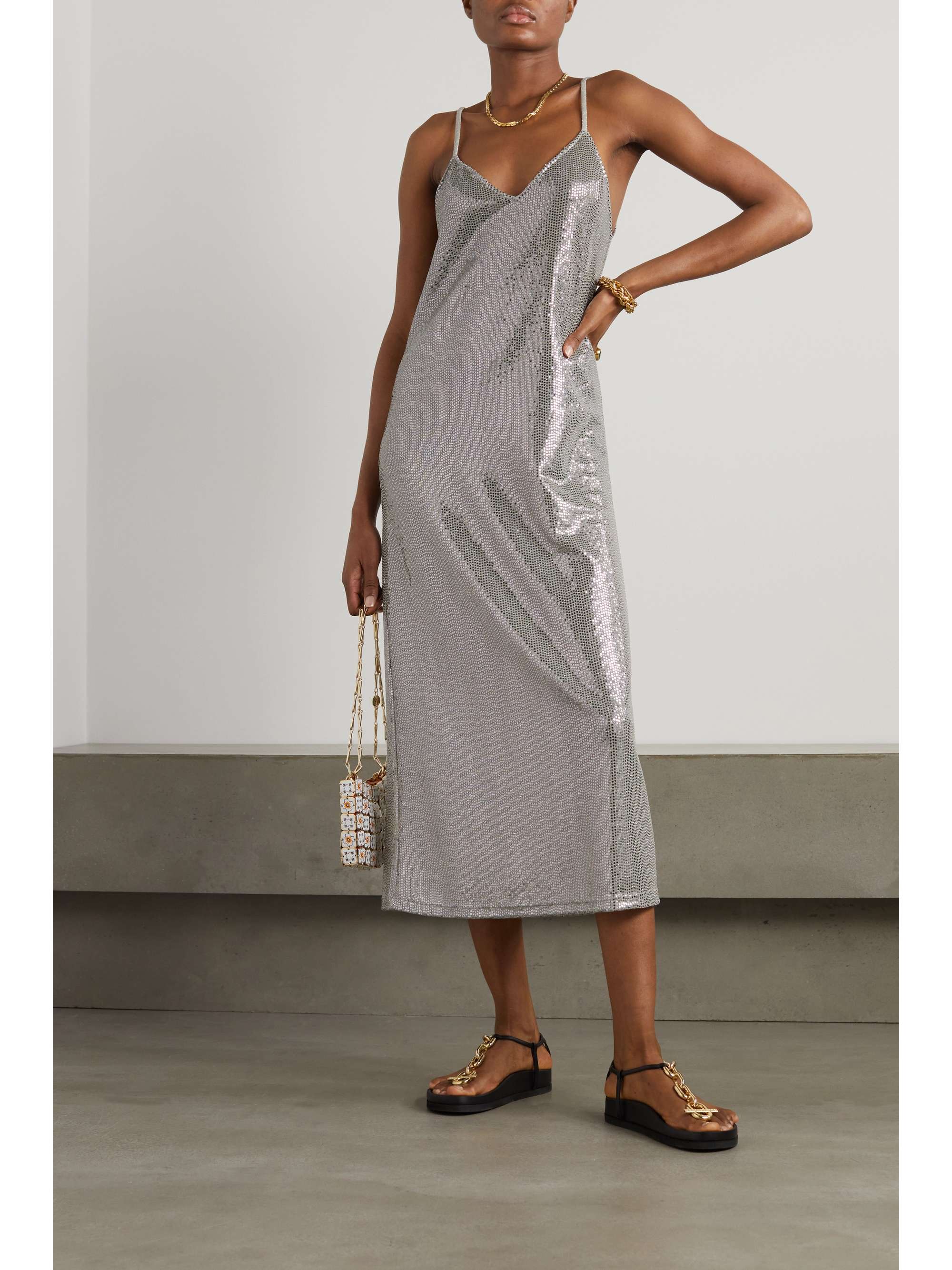 DODO BAR OR Lita sequined stretch-jersey maxi dress