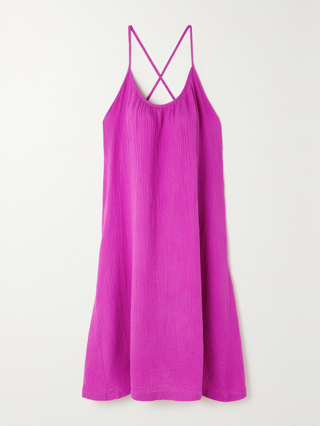 Honorine Simone Openback Cottongauze Midi Dress In Purple ModeSens