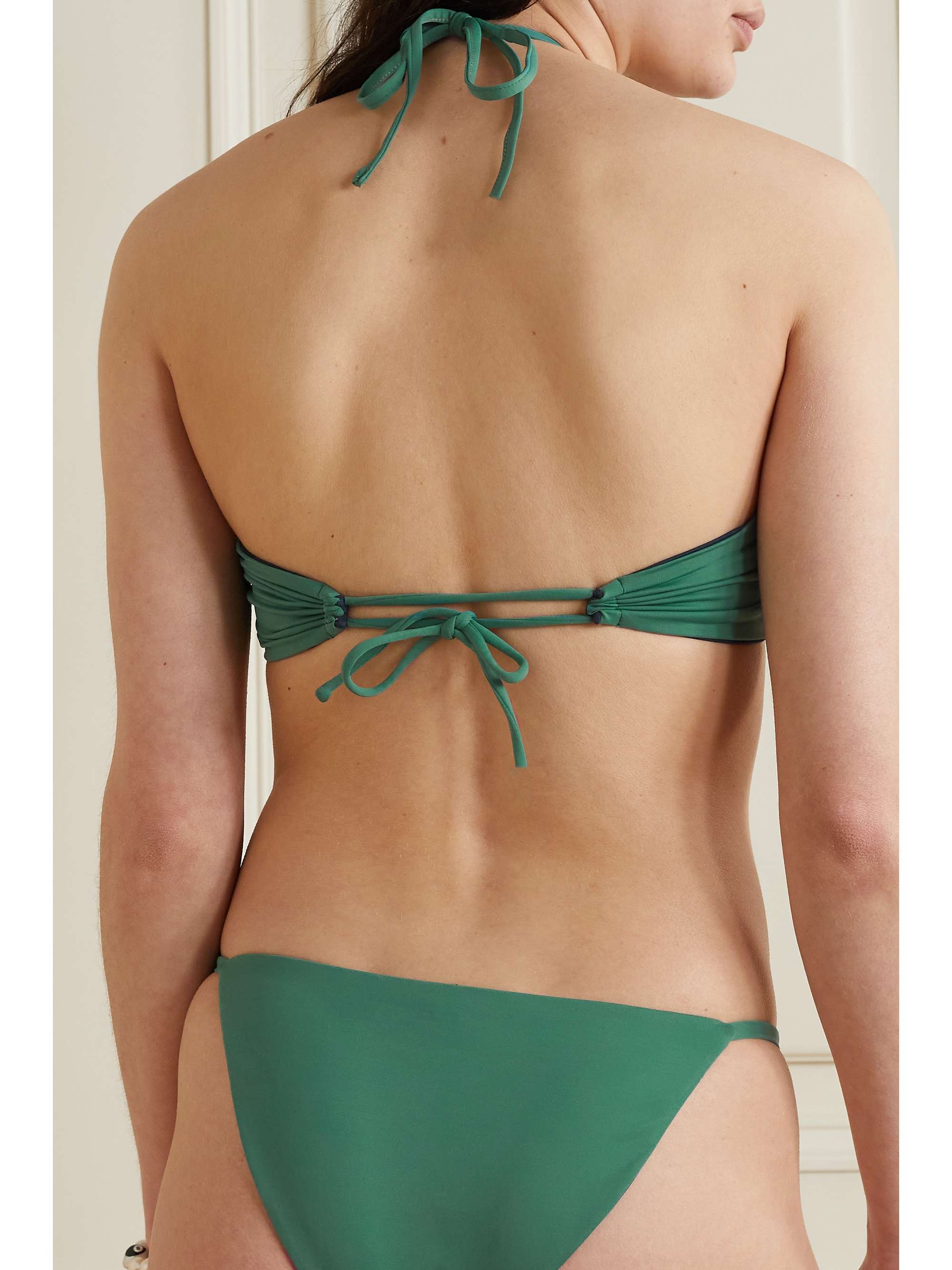 SKIN The Portia reversible recycled halterneck bikini top