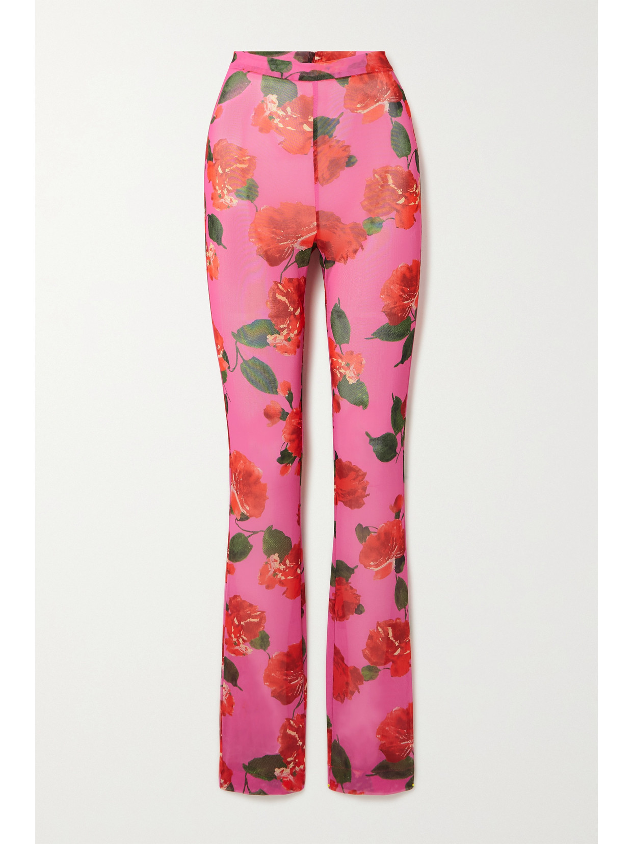 Magda Butrym Floral-print Stretch-mesh Leggings