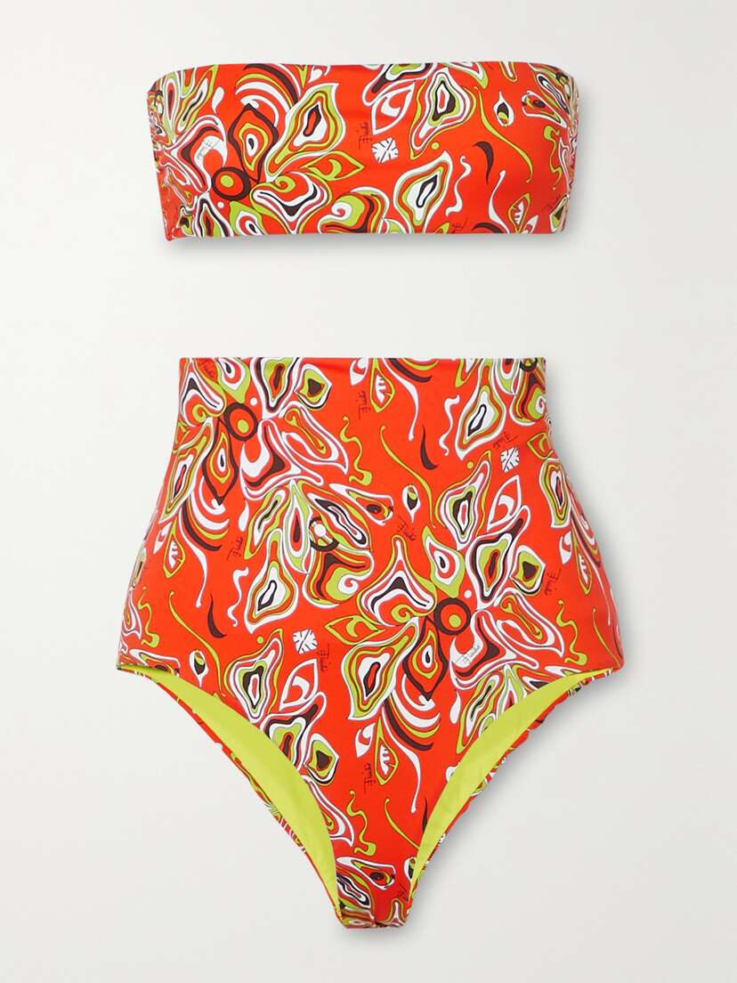 PUCCI Printed Bandeau Bikini