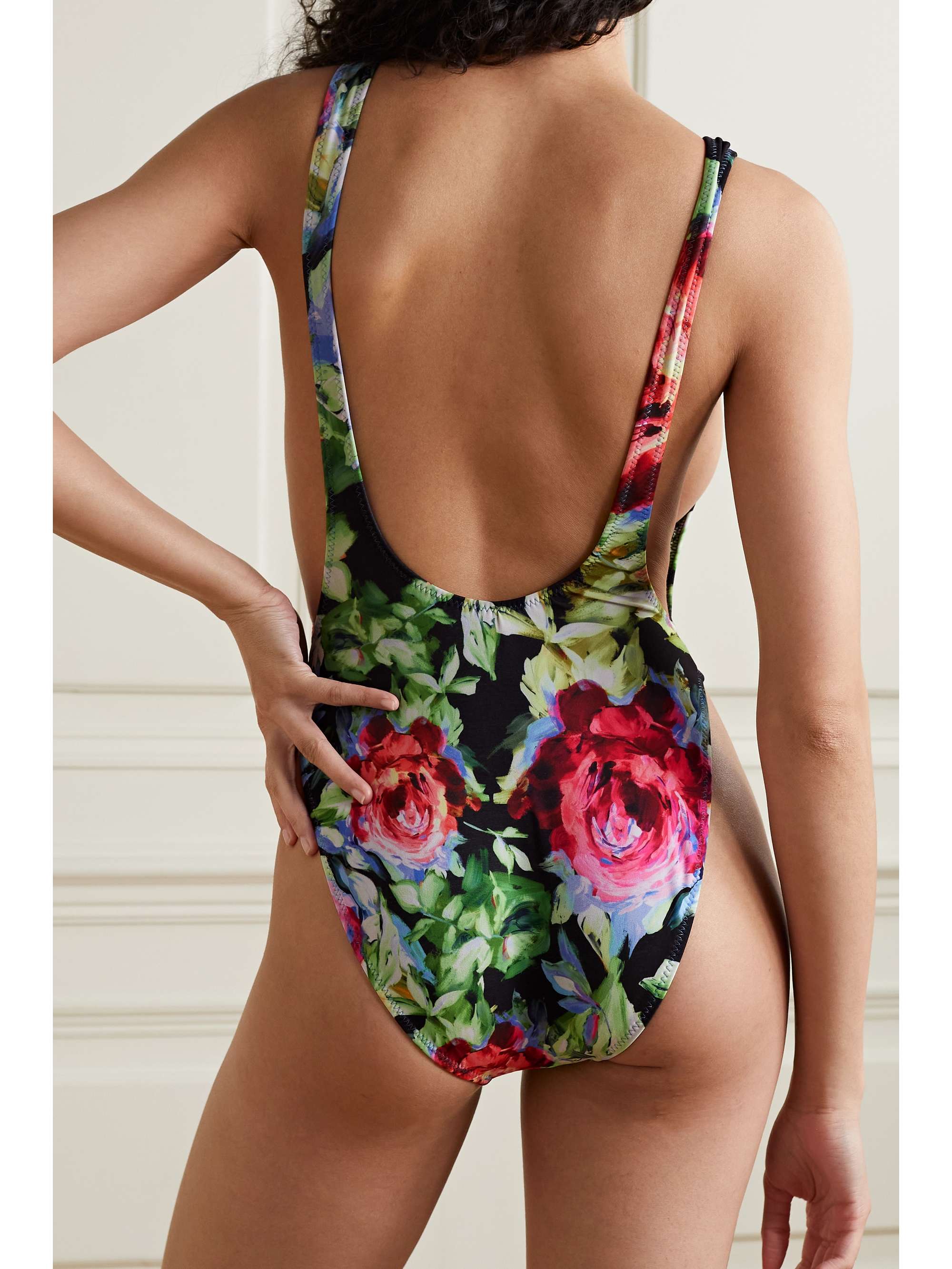 NORMA KAMALI Marissa floral-print swimsuit