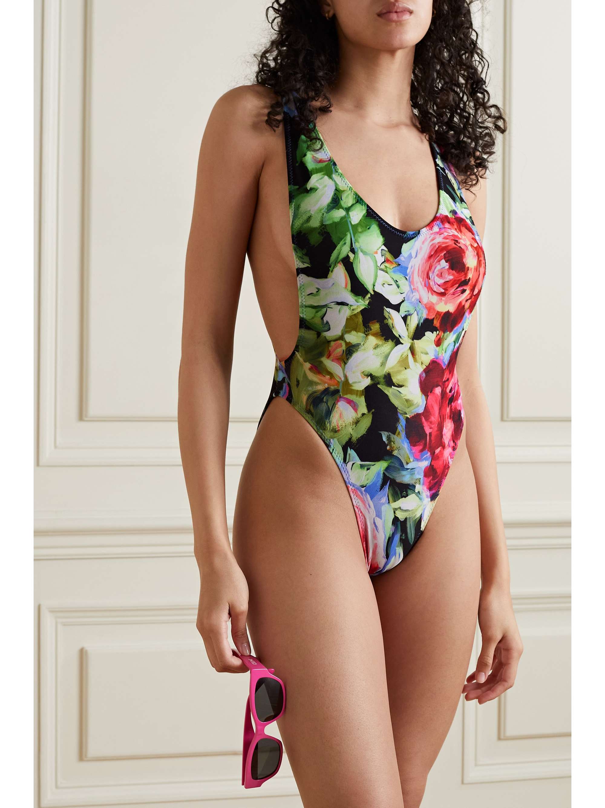 NORMA KAMALI Marissa floral-print swimsuit