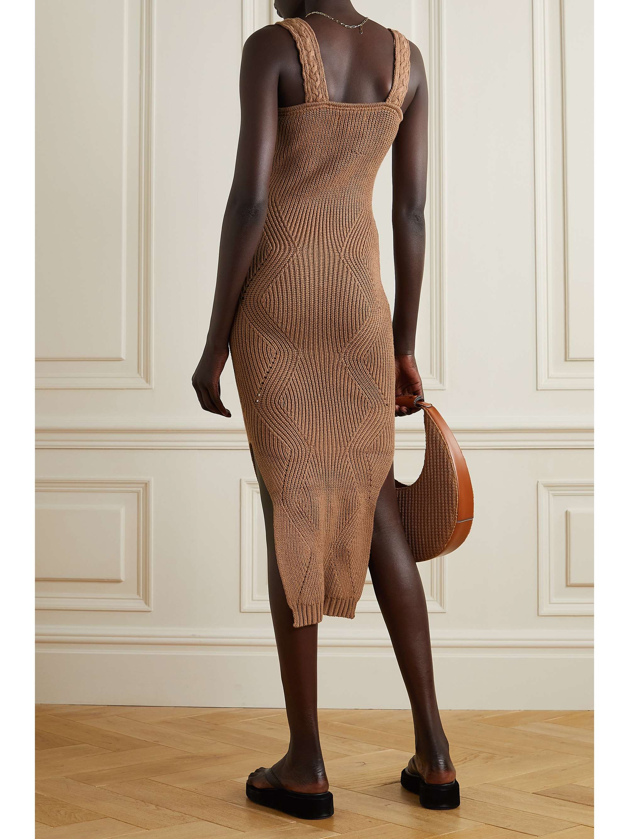 JOSLIN Emilia ribbed-knit midi dress