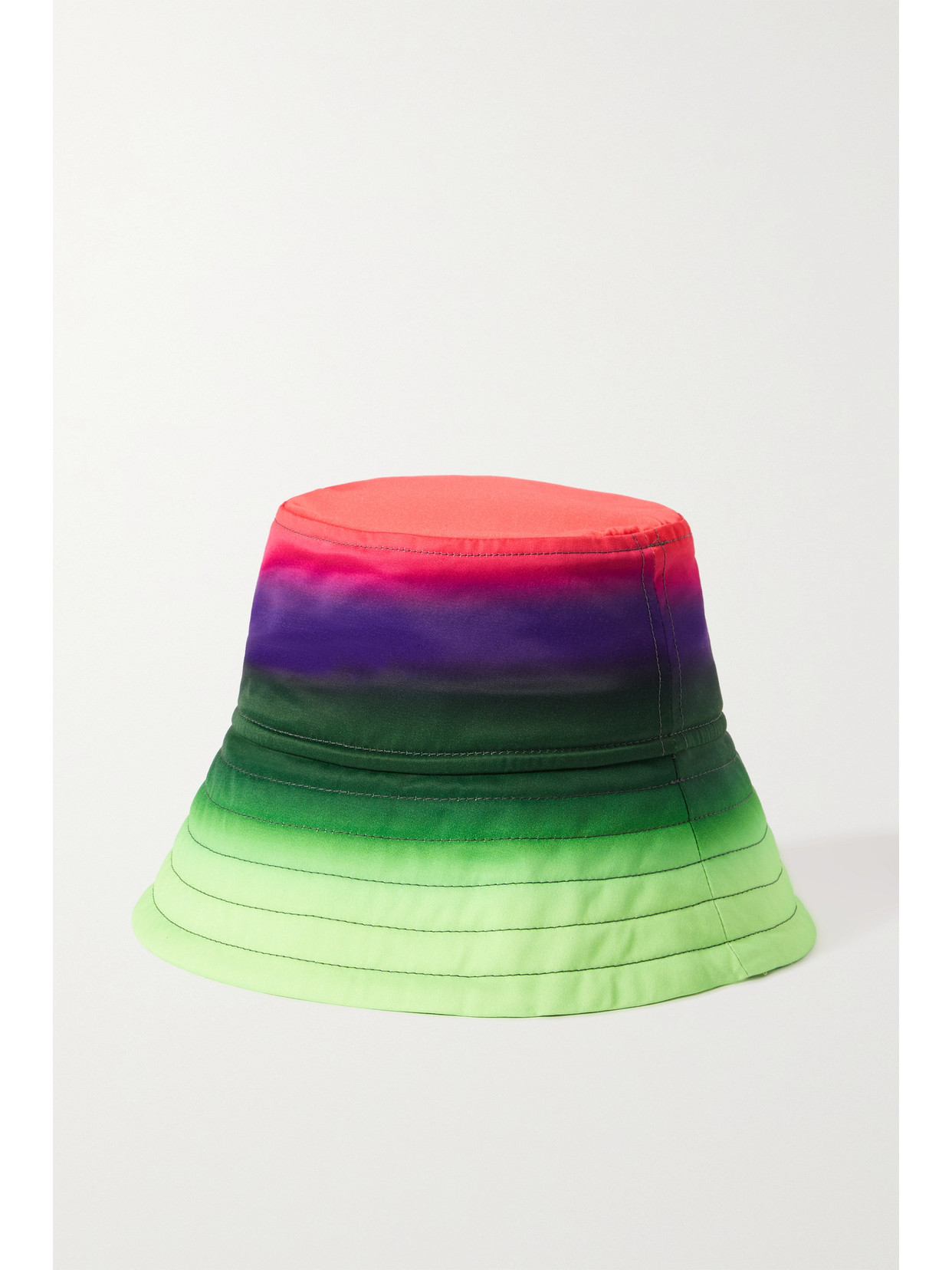 Dries Van Noten Ombre Topstitched Twill Bucket Hat In Dessin A