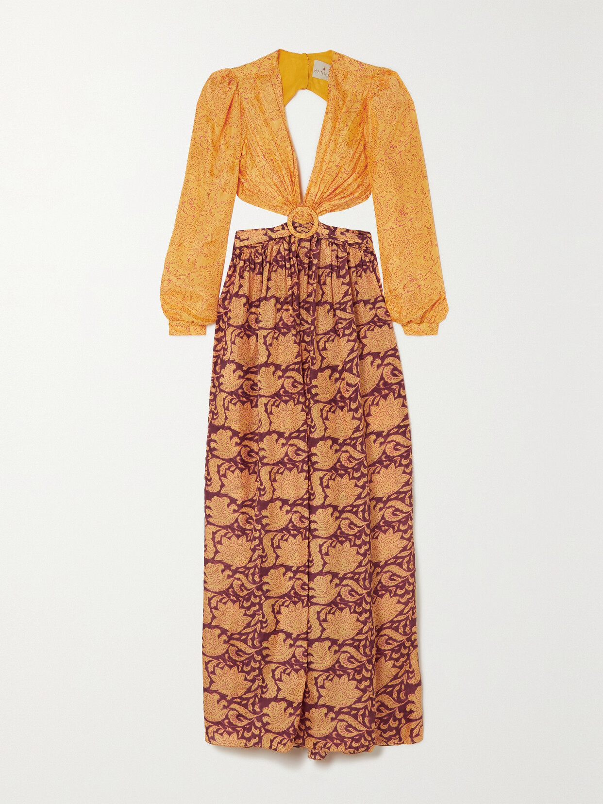 hannah cutout ruffle dress