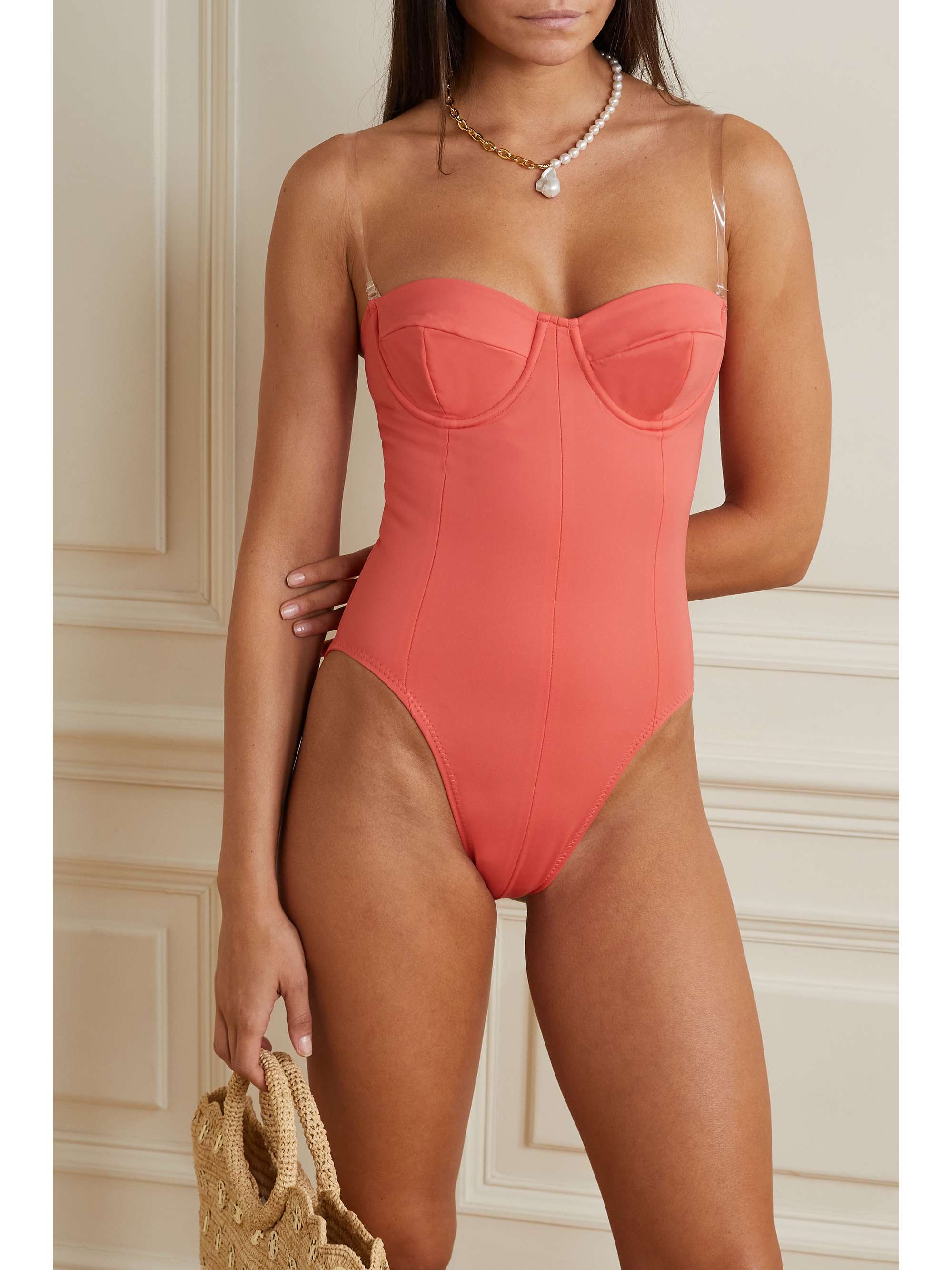 NORMA KAMALI Corset Mio strapless underwired swimsuit