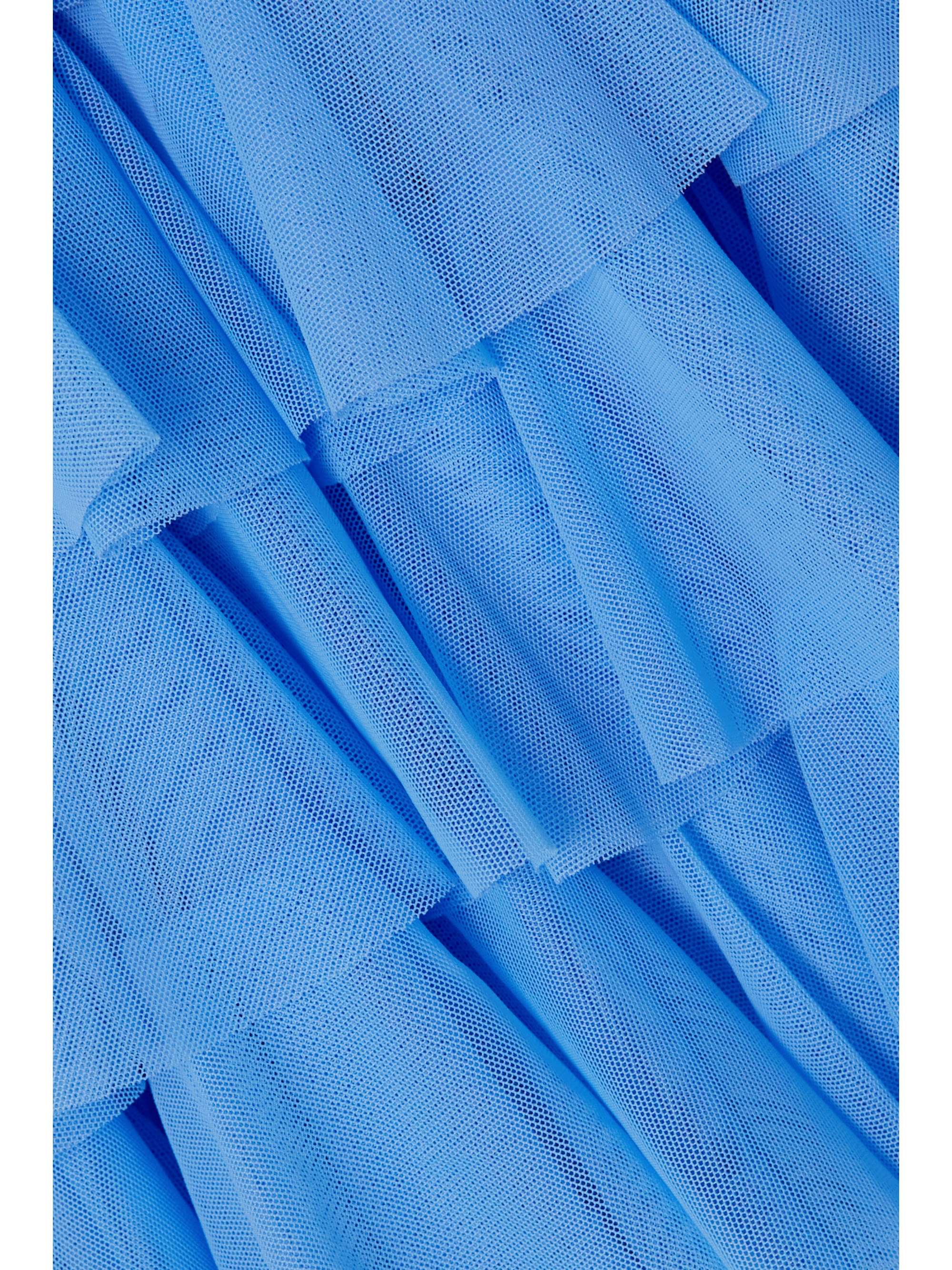NORMA KAMALI Ruffled tiered tulle midi skirt