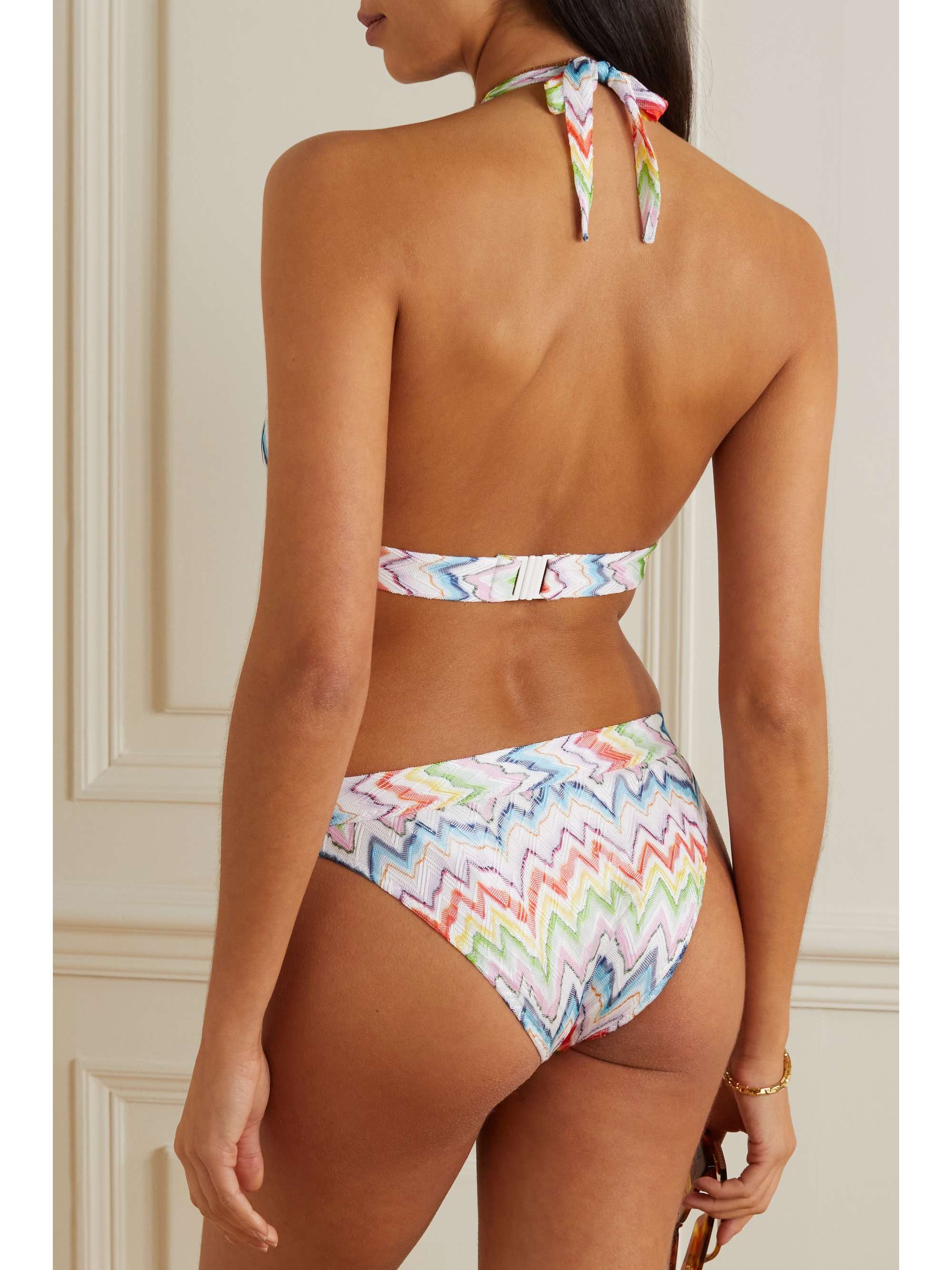 Supermarked cirkulære tilgivet MISSONI Mare crochet-knit halterneck triangle bikini | NET-A-PORTER
