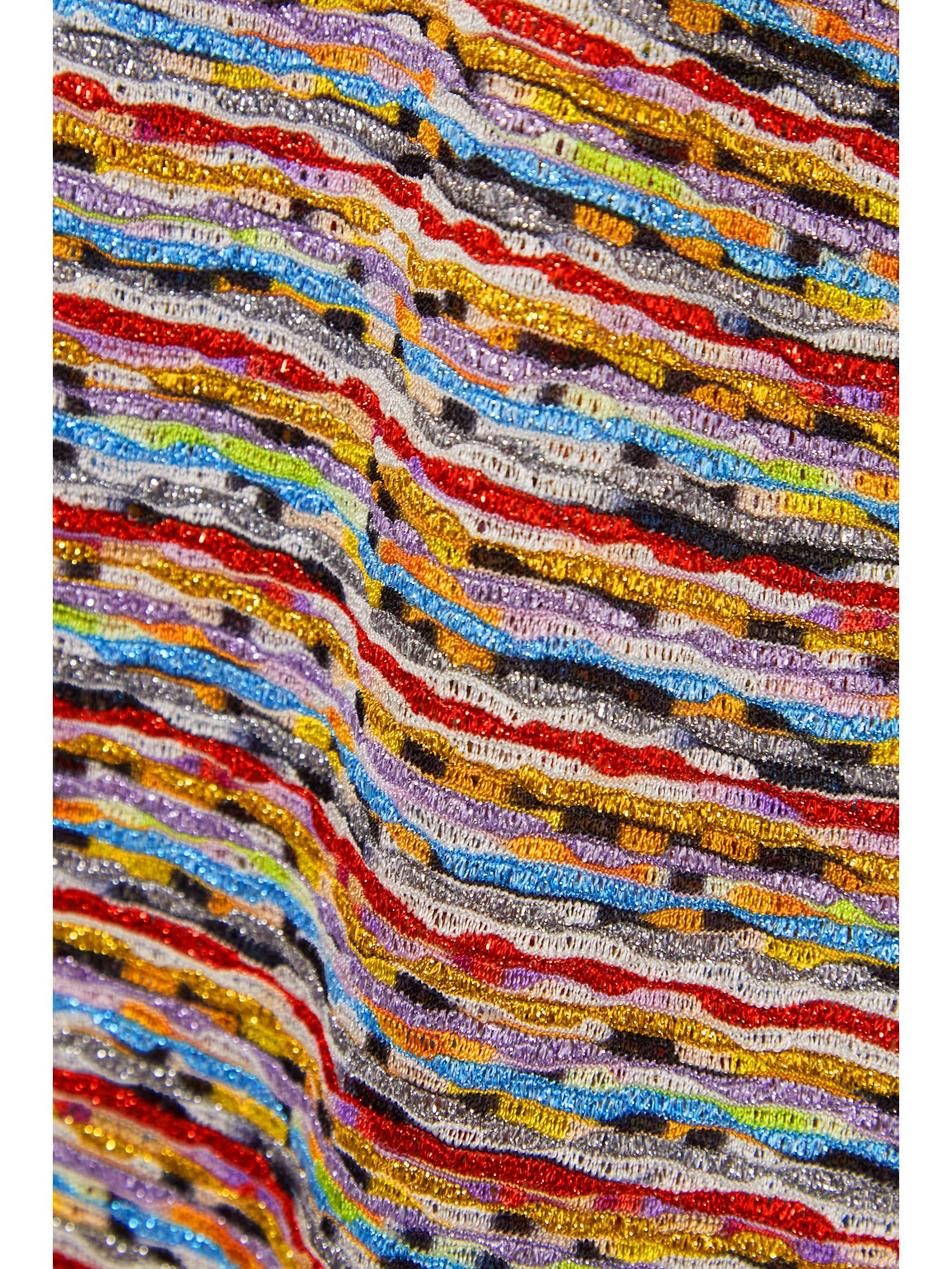 MISSONI Striped stretch-tulle mini dress