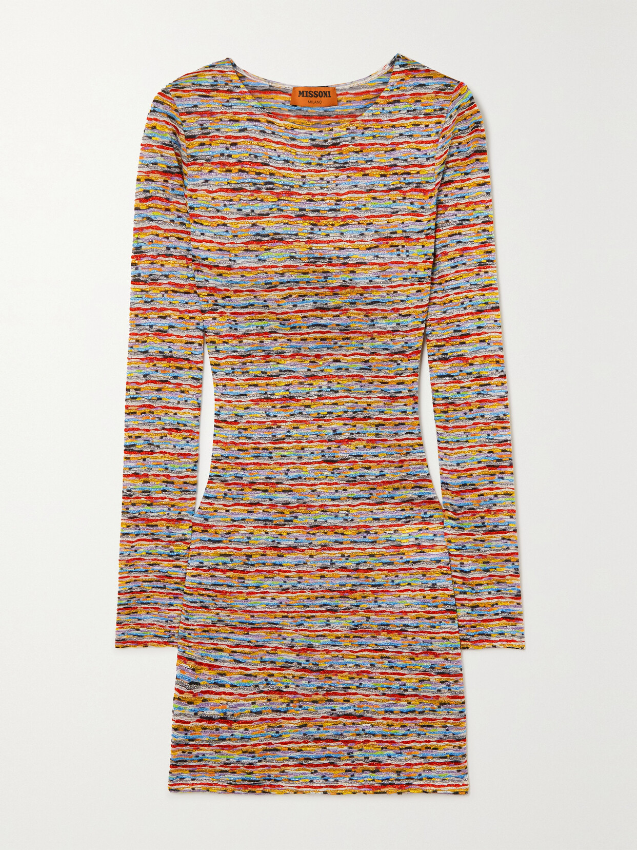 Mare Metallic Crochet-knit Mini Dress