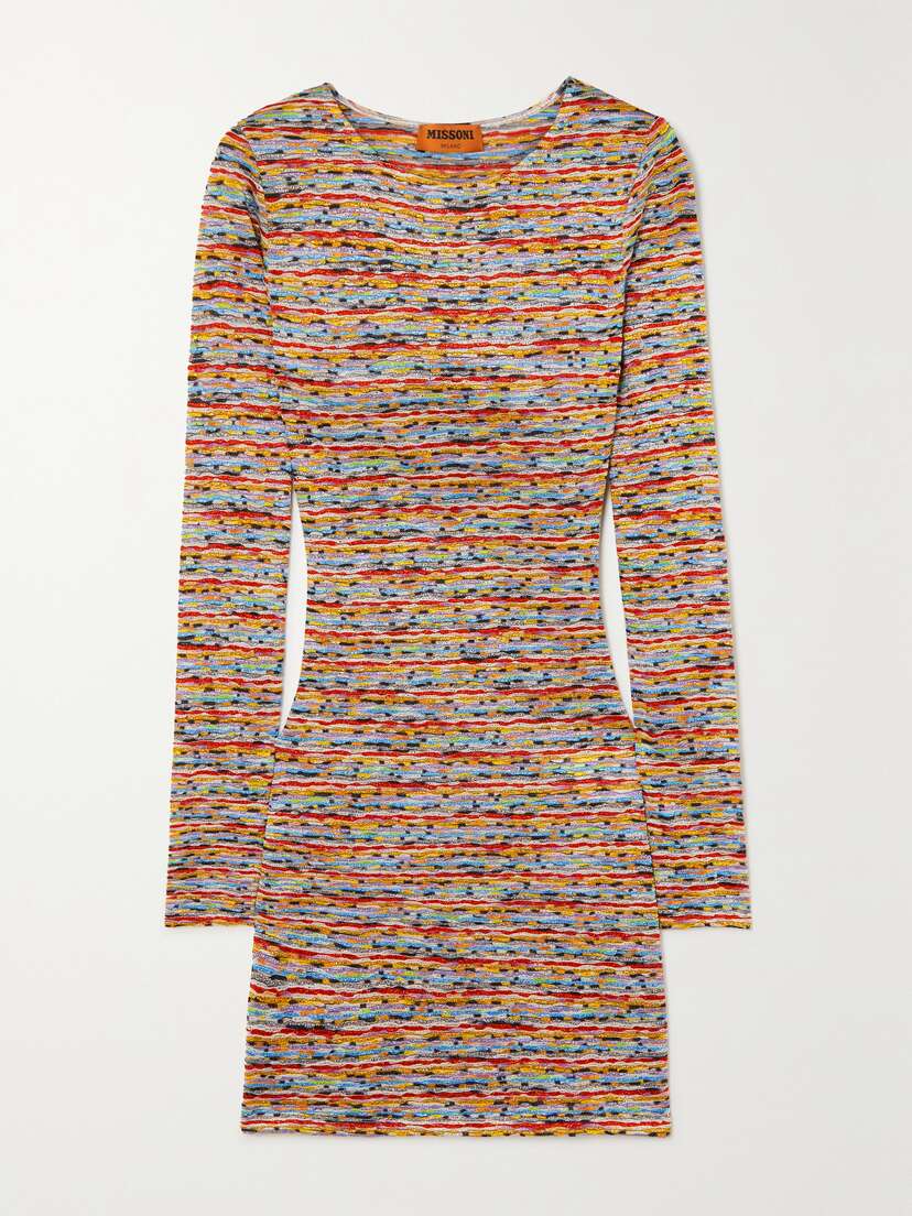 Missoni Mare Metallic Crochet-knit Mini Dress