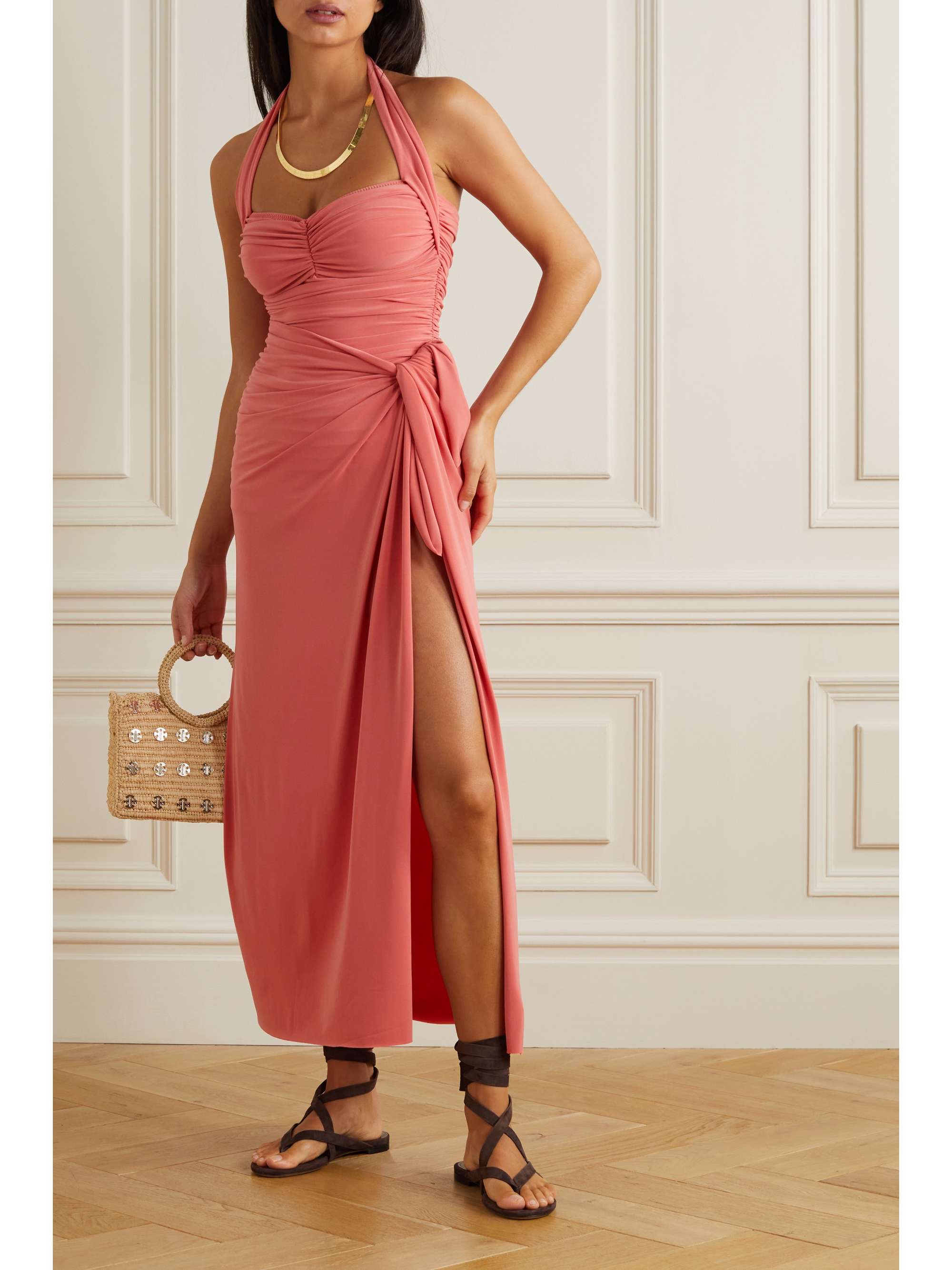 NORMA KAMALI Ernie stretch-jersey pareo